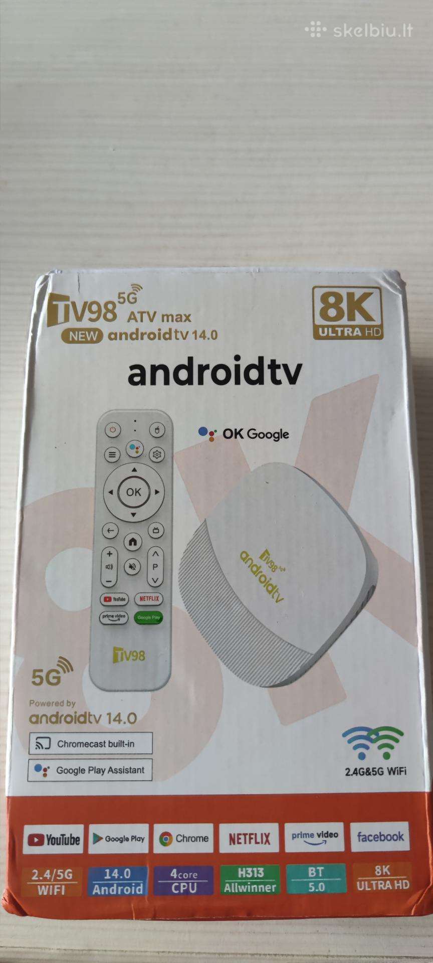 Tv98 Atv Max TV priedėlis 4k Android 14