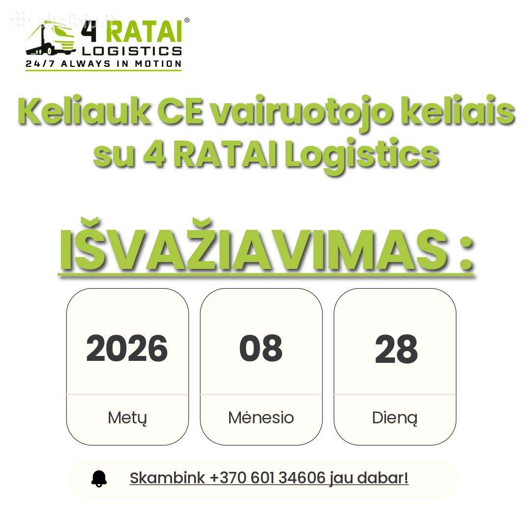 4 Ratai Logistics kviečia vairuotojus!
