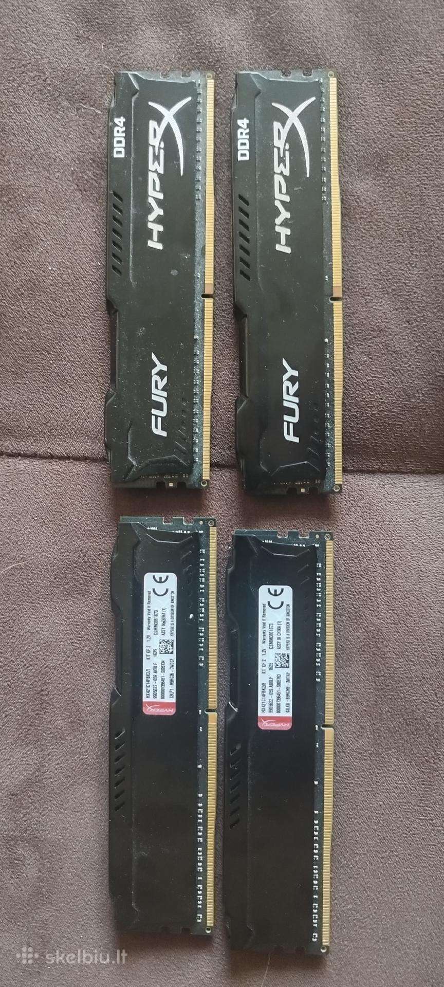 Ddr4 Kingston Hyperx Fury Black 4x4gb