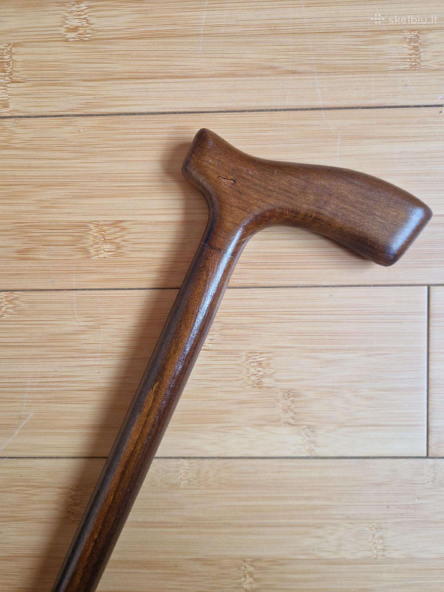 Medinė vaikščiojimo lazdailgis 86 cm