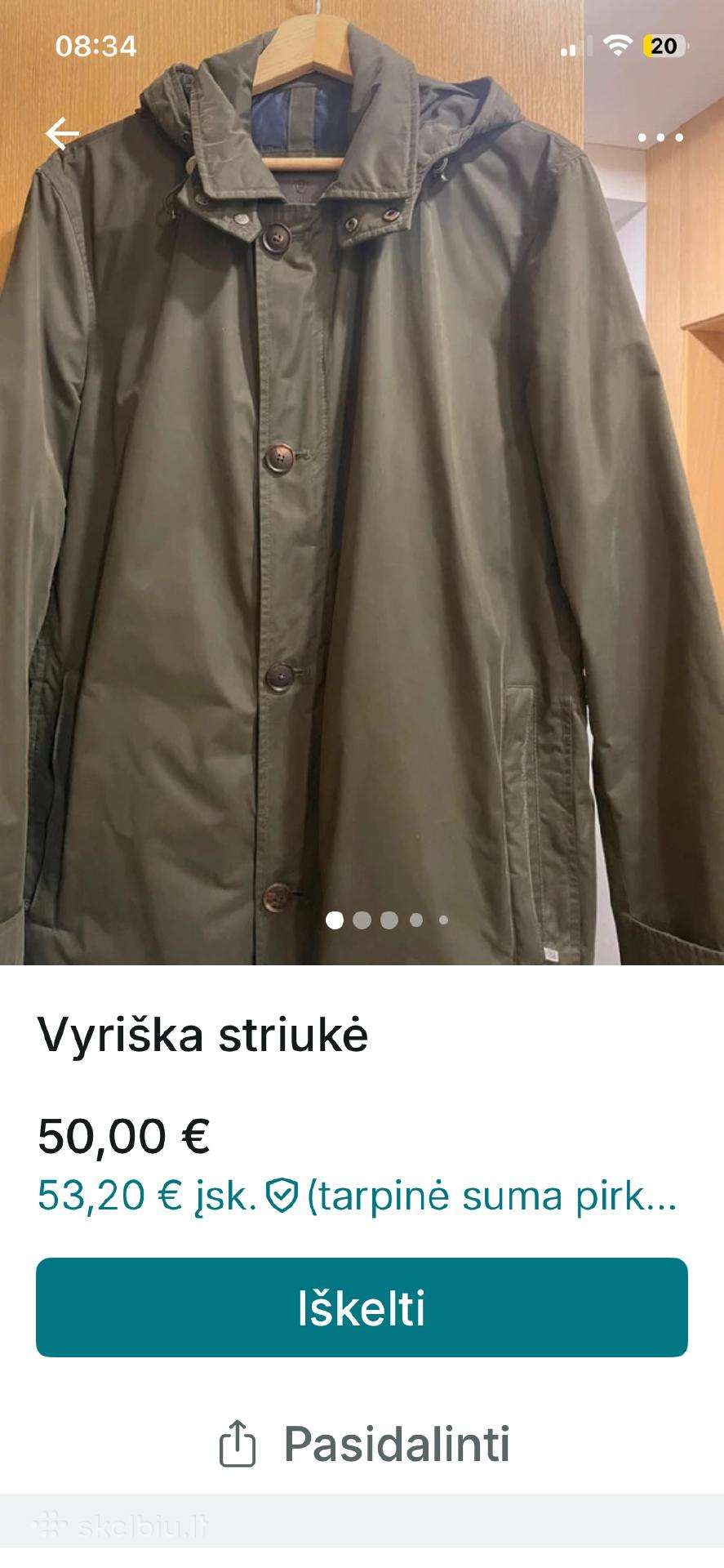 Vyriška striukė Massimo Dutti