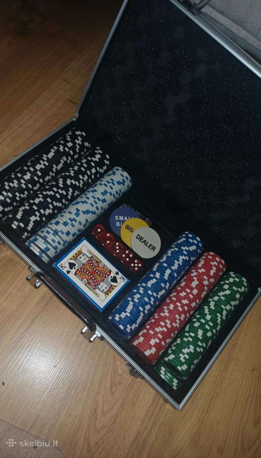Pokerio žetonų rinkinys 300vnt