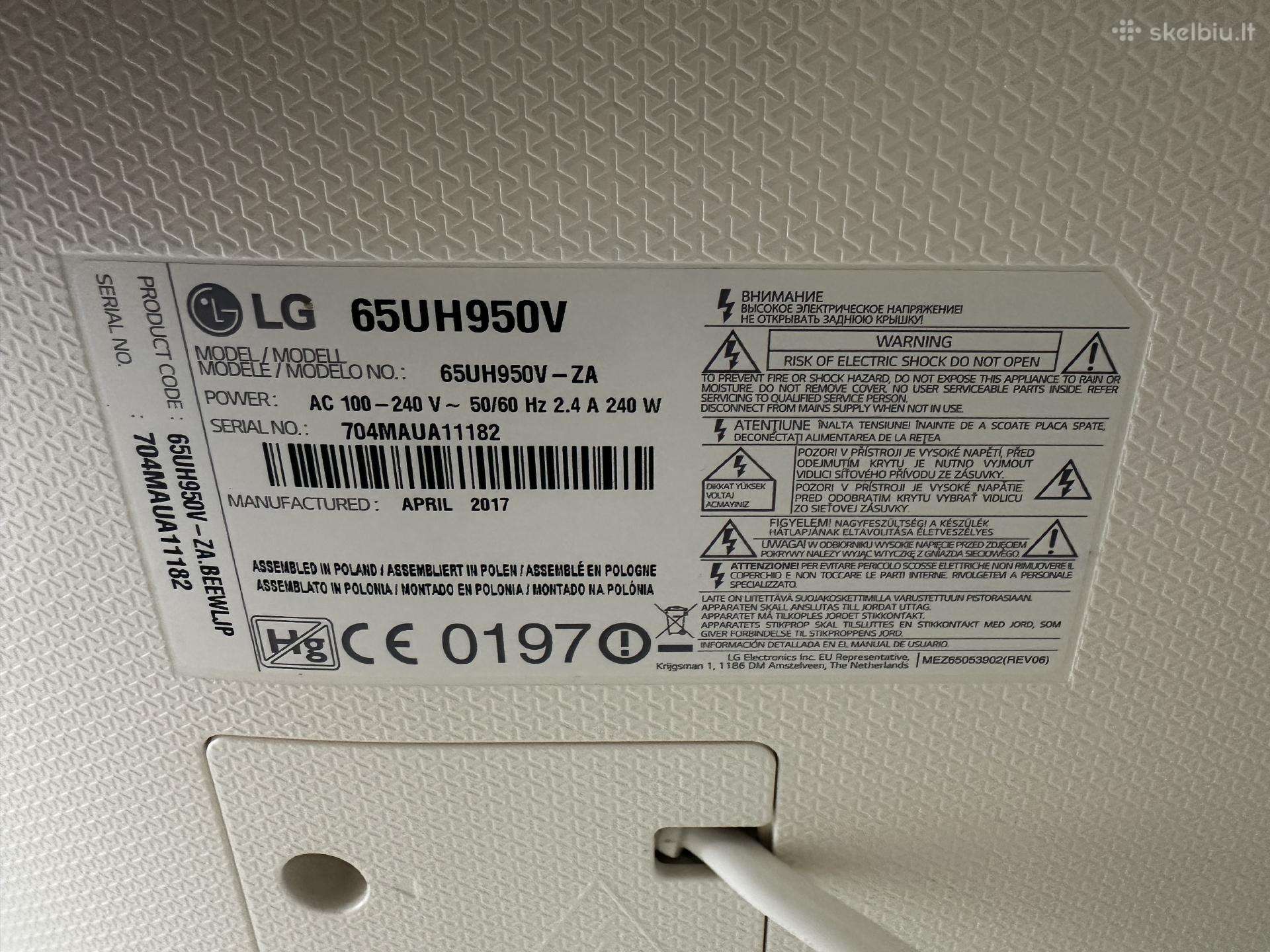 TV LG 65uh950v