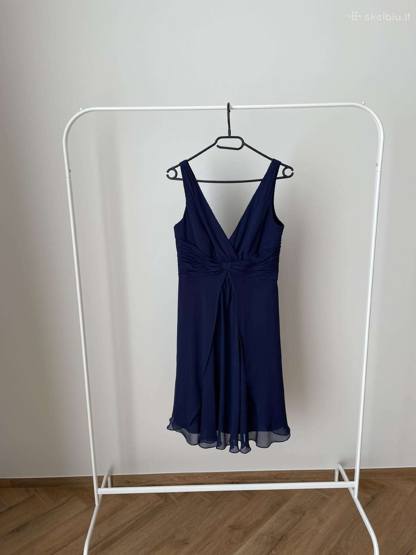 Davids Bridal tamsiai mėlyna proginė suknelė