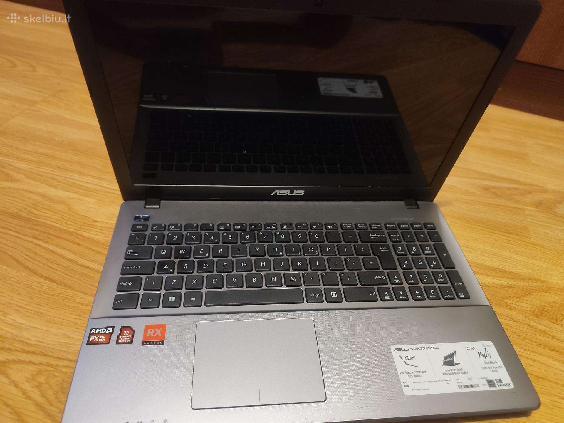 Asus K550i gaming serijos (2017)dalimis