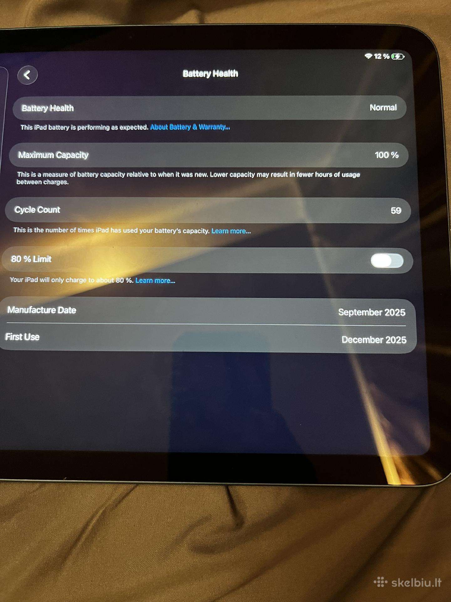 Parduodu iPad a16 blue 128gb