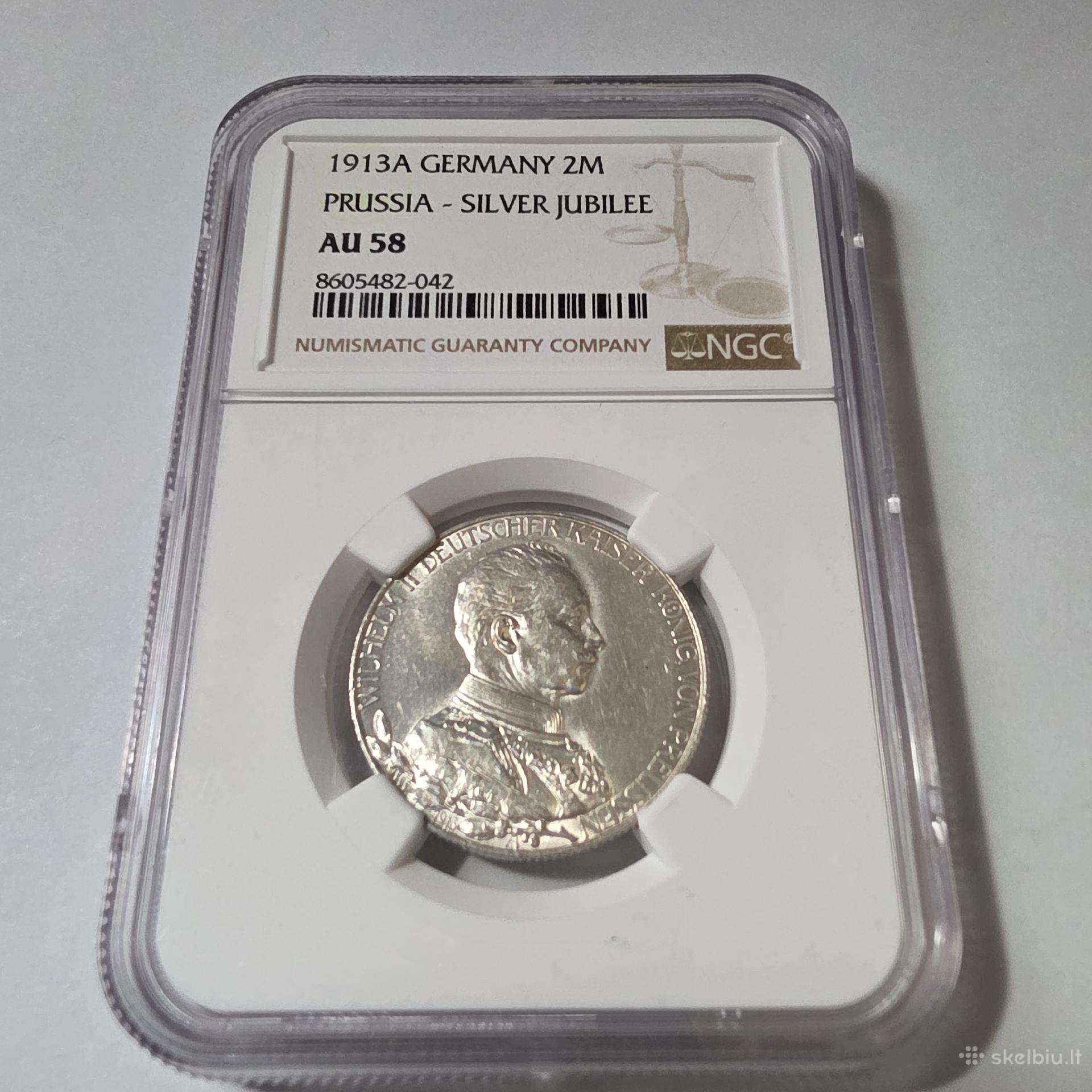 2 Markės 1913 m. A Ngc Au 58 – Prūsija (Proginė)