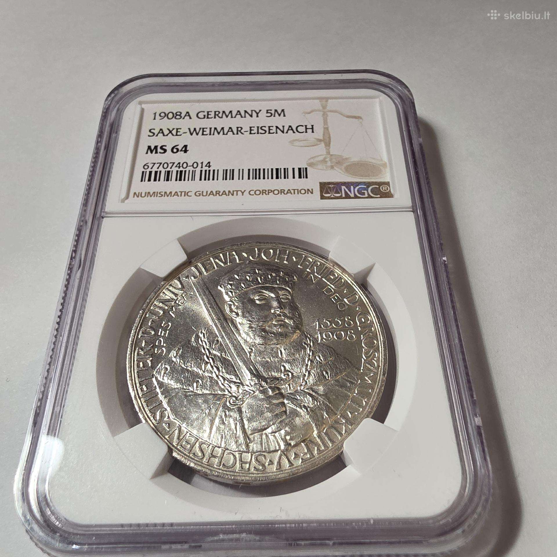 5 Markės 1908 m. A Ngc Ms 64 - Jenos Universitetas