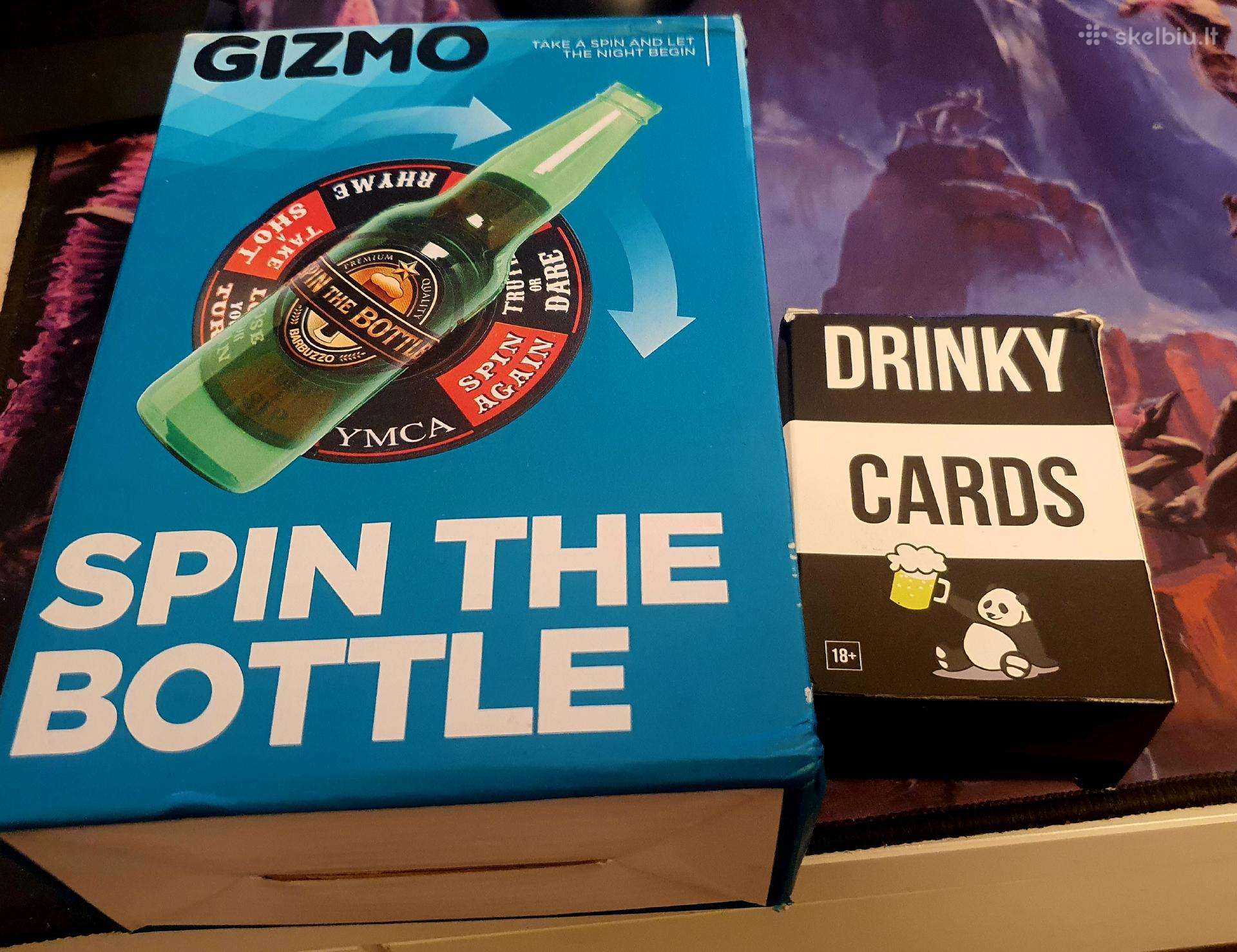 Vakarėlių žaidimų rinkinys Spin the Bottle + cards
