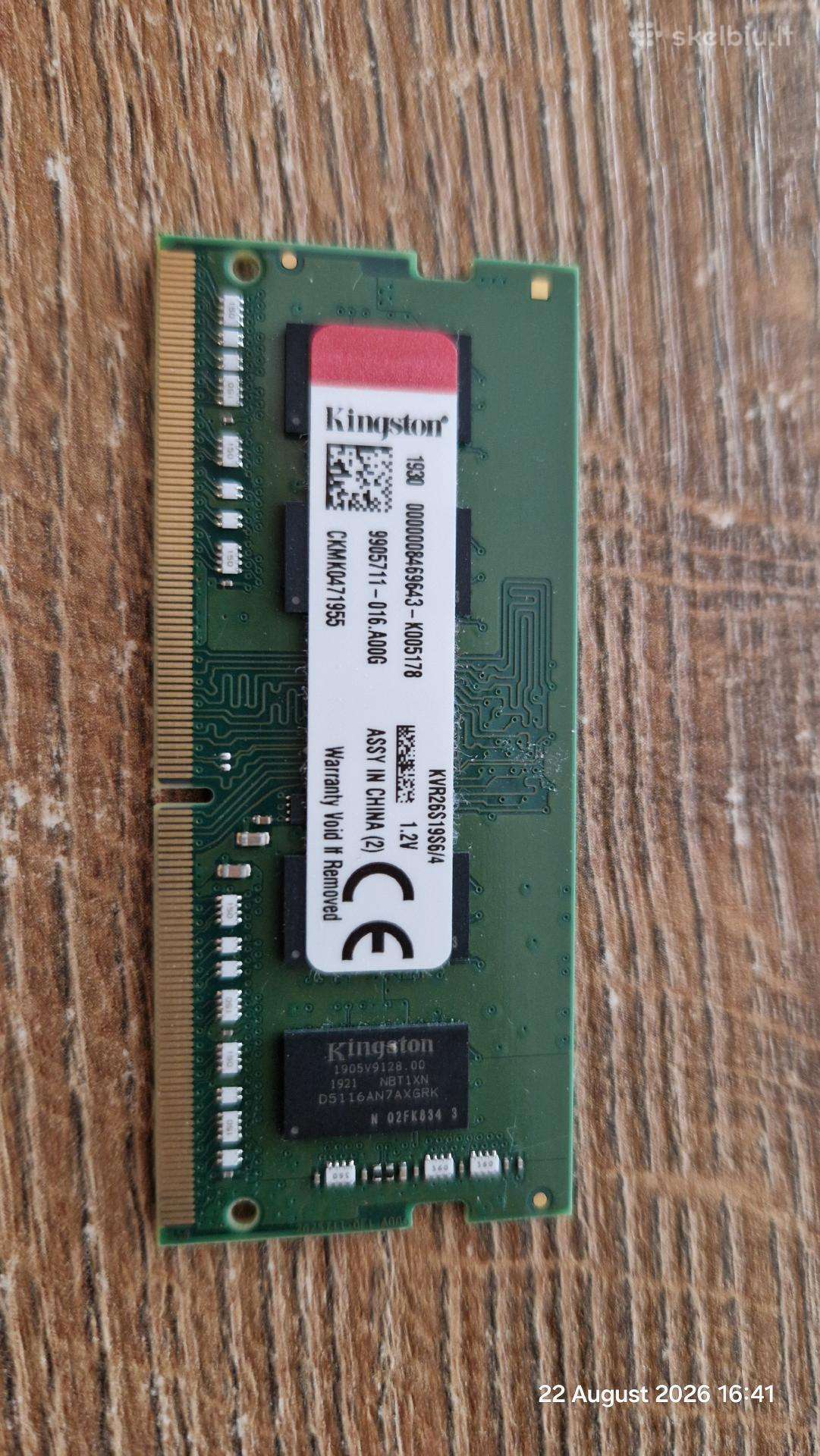 4gb (1x4gb) Ddr4 2666mhz RAM laptopui