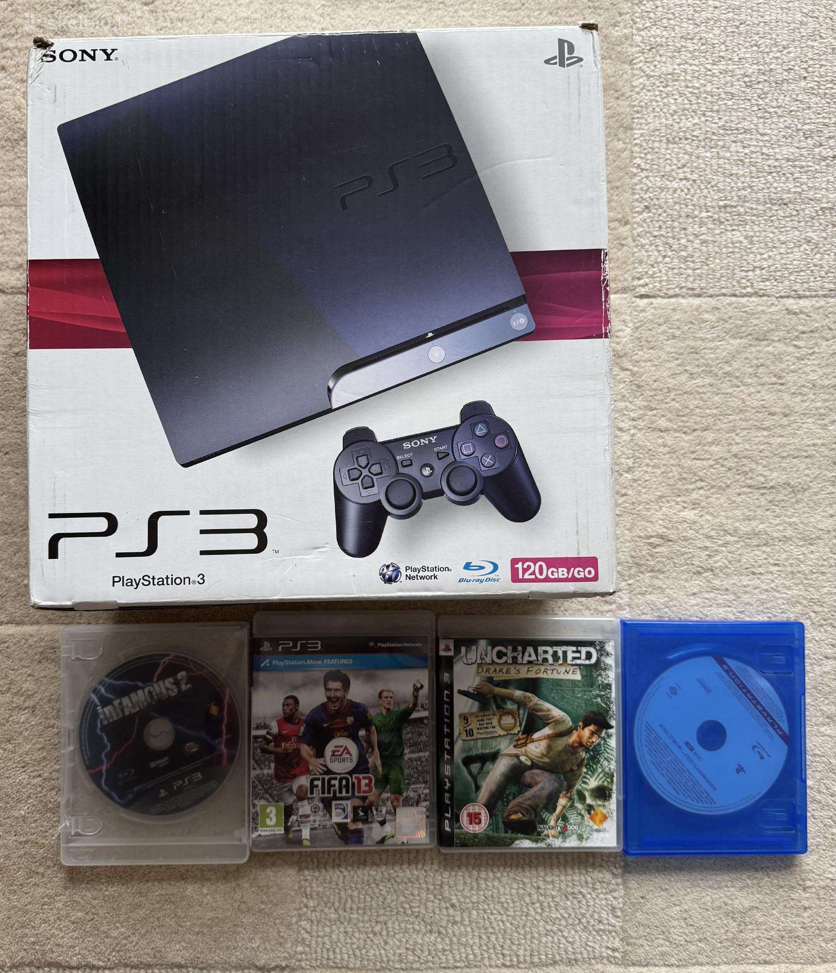 PS3 slim su žaidimais