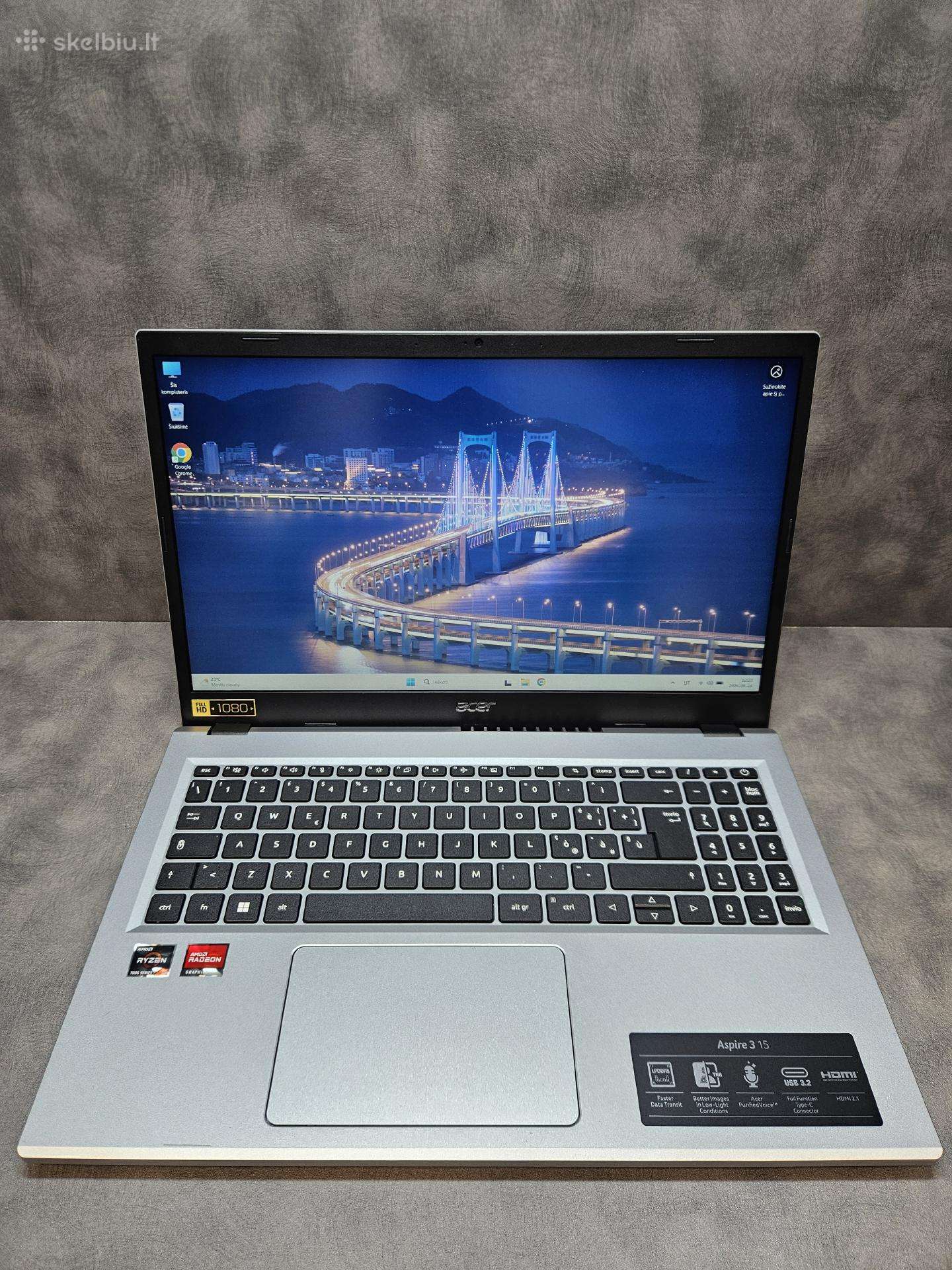 Acer Aspire 3/15.6" Fhd/ryzen 5 7520u/8ram/256 SSD