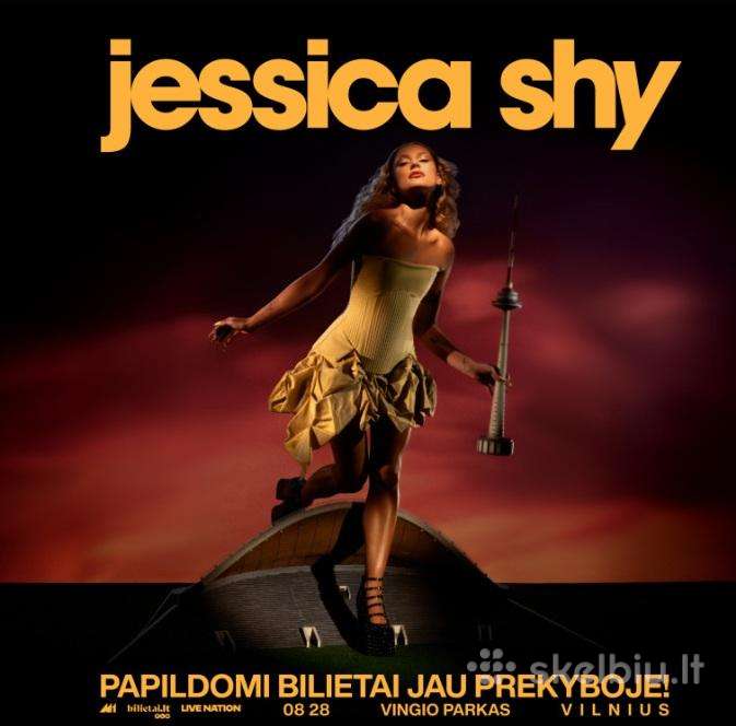 1 bilietas į Jessicos Shy koncertą 08.28 Tik 65 Eu