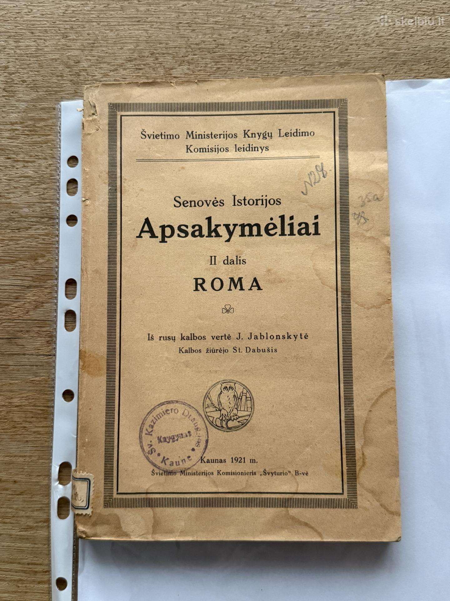 Senovės istorijos apsakymėliai II dalis. Roma