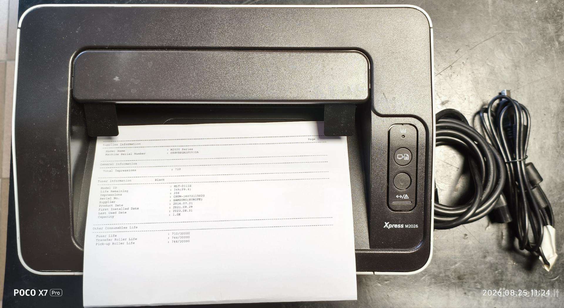 Samsung Xpress SL-m2026 lazerinis spausdintuvas