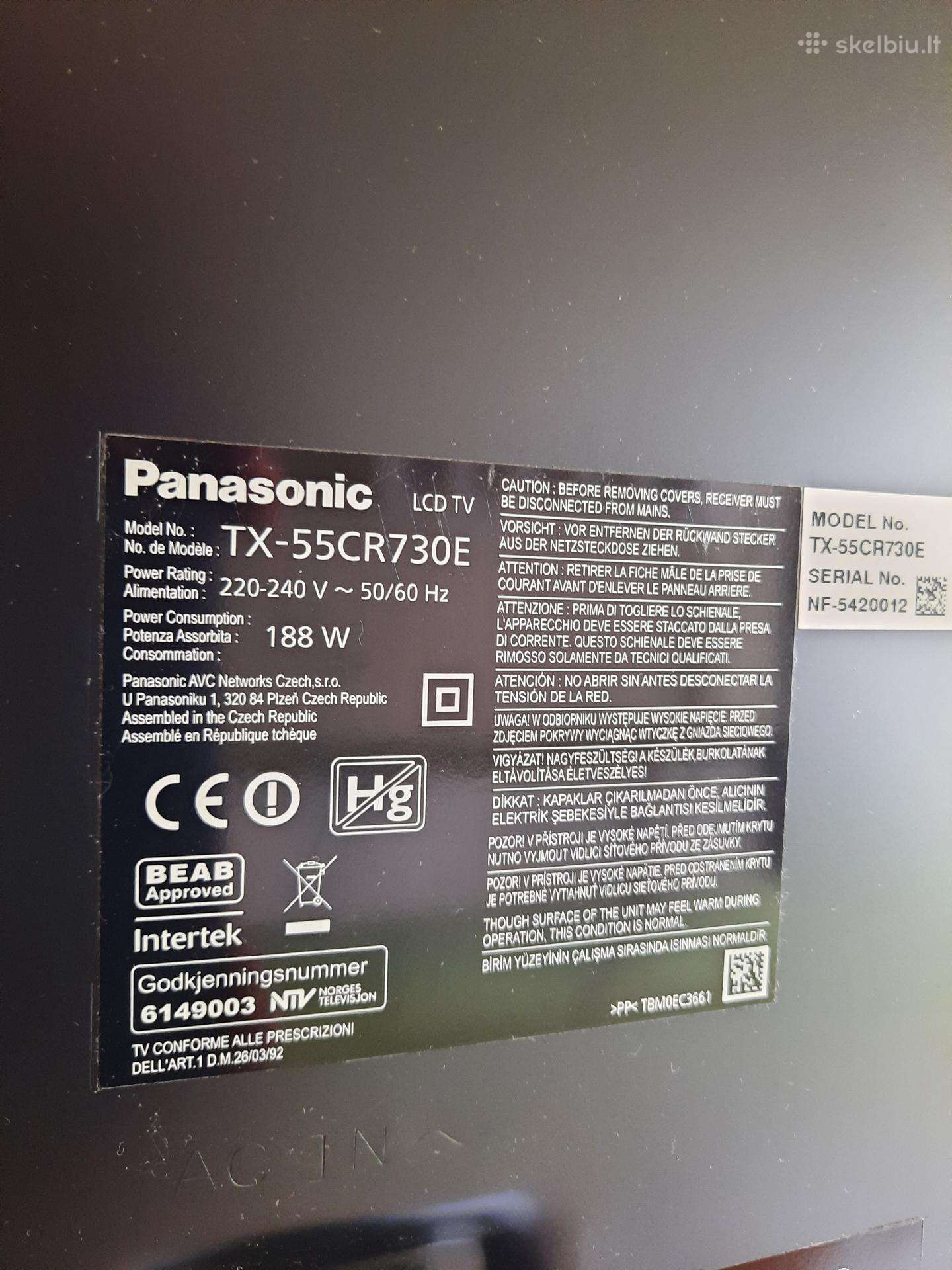 Panasonic tx-55cr730e skilęs