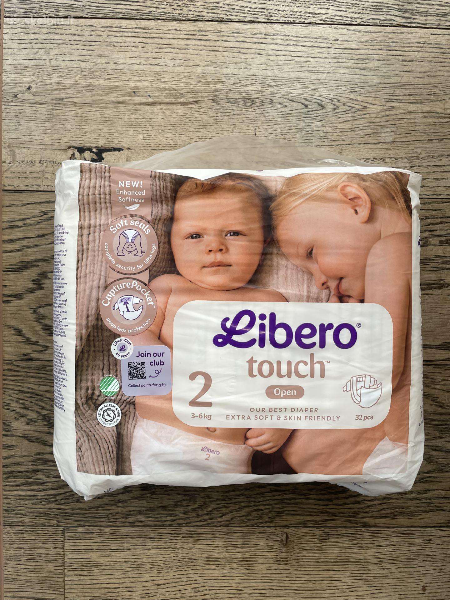 Parduodamos Libero touch 2 dydžio sauskelnės