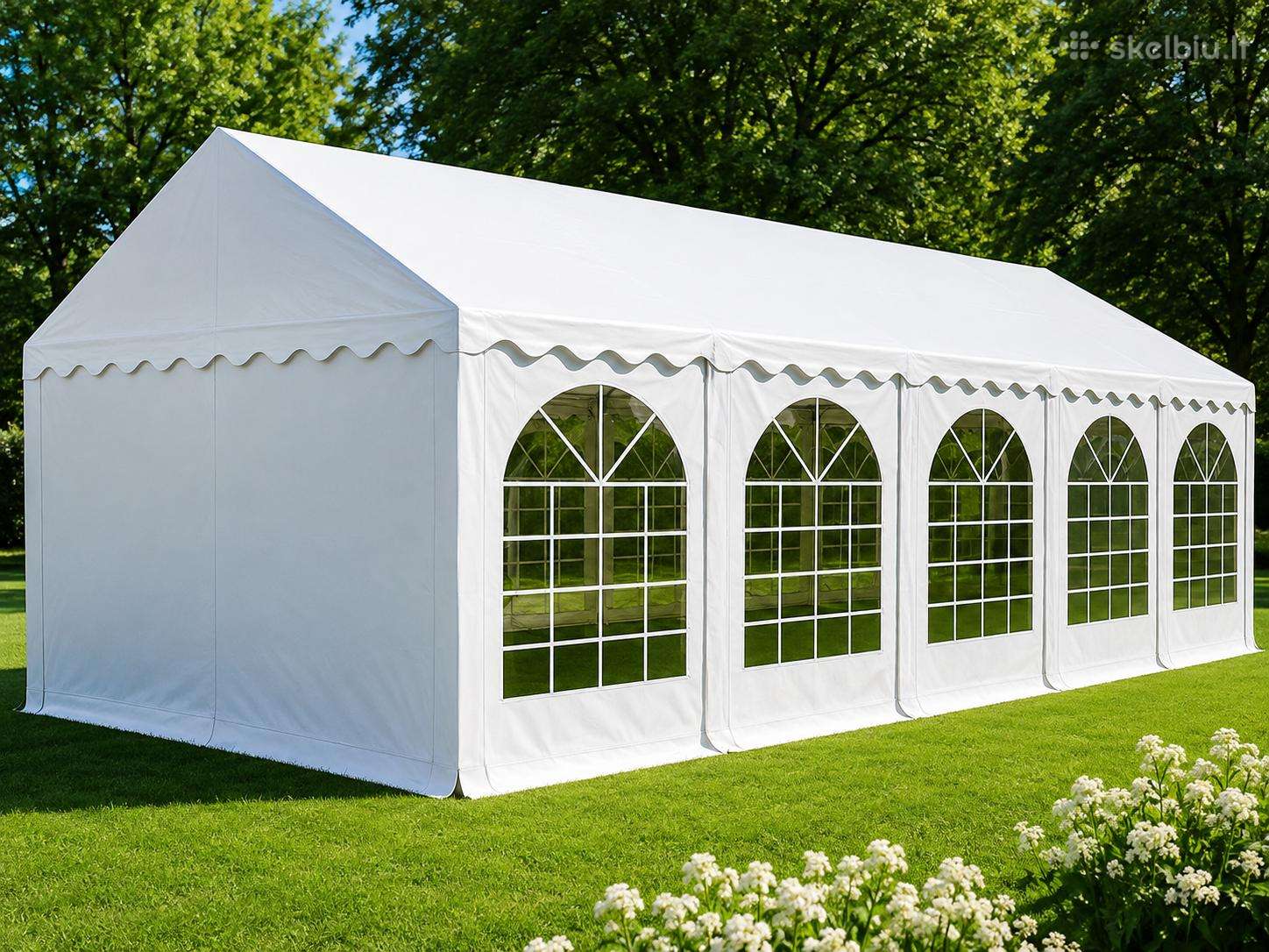 Parduodama nauja 5x10 m sustiprinta Pvc palapinė