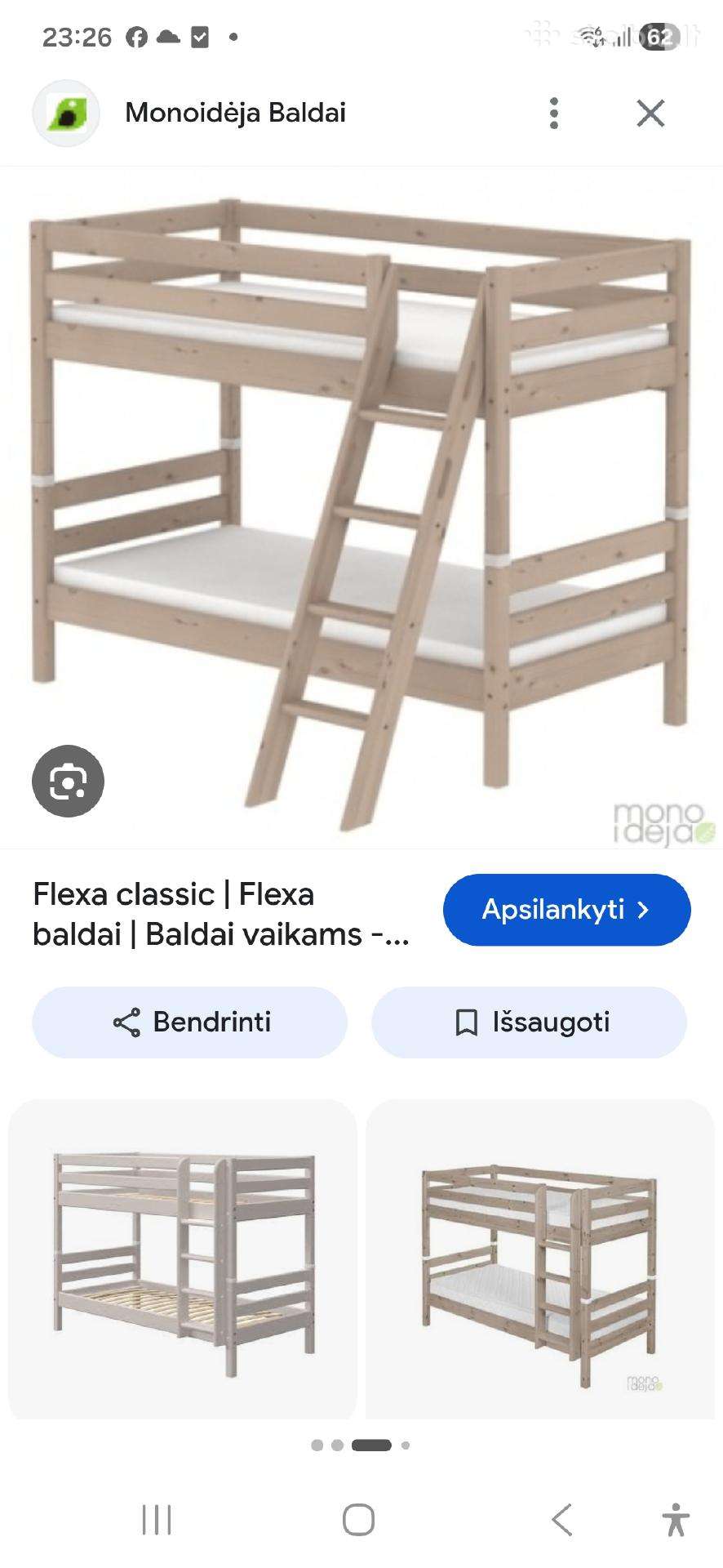 Dviaukštė lova
