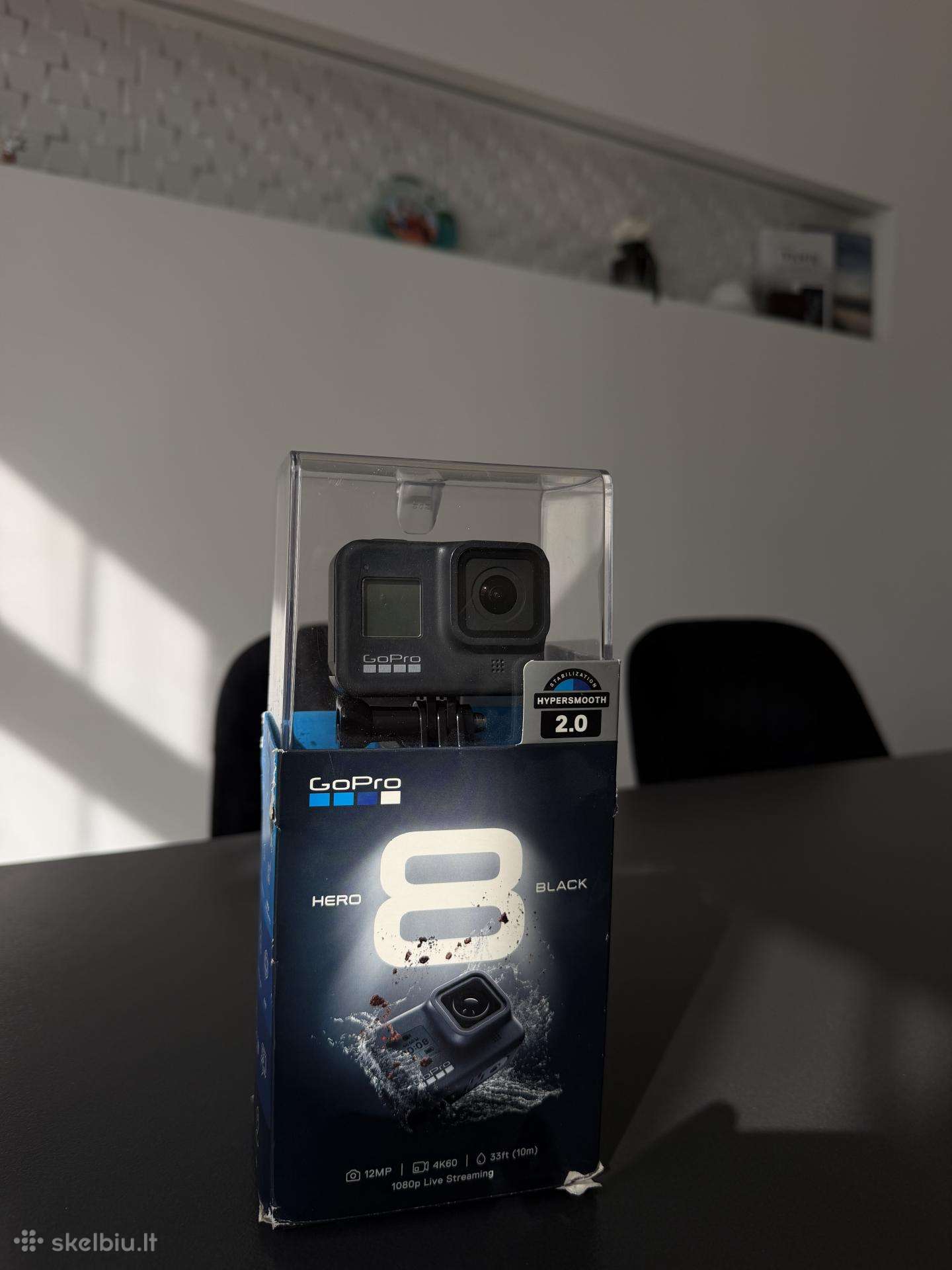 Gopro Hero 8 Black – su originalia dėžute ir pried