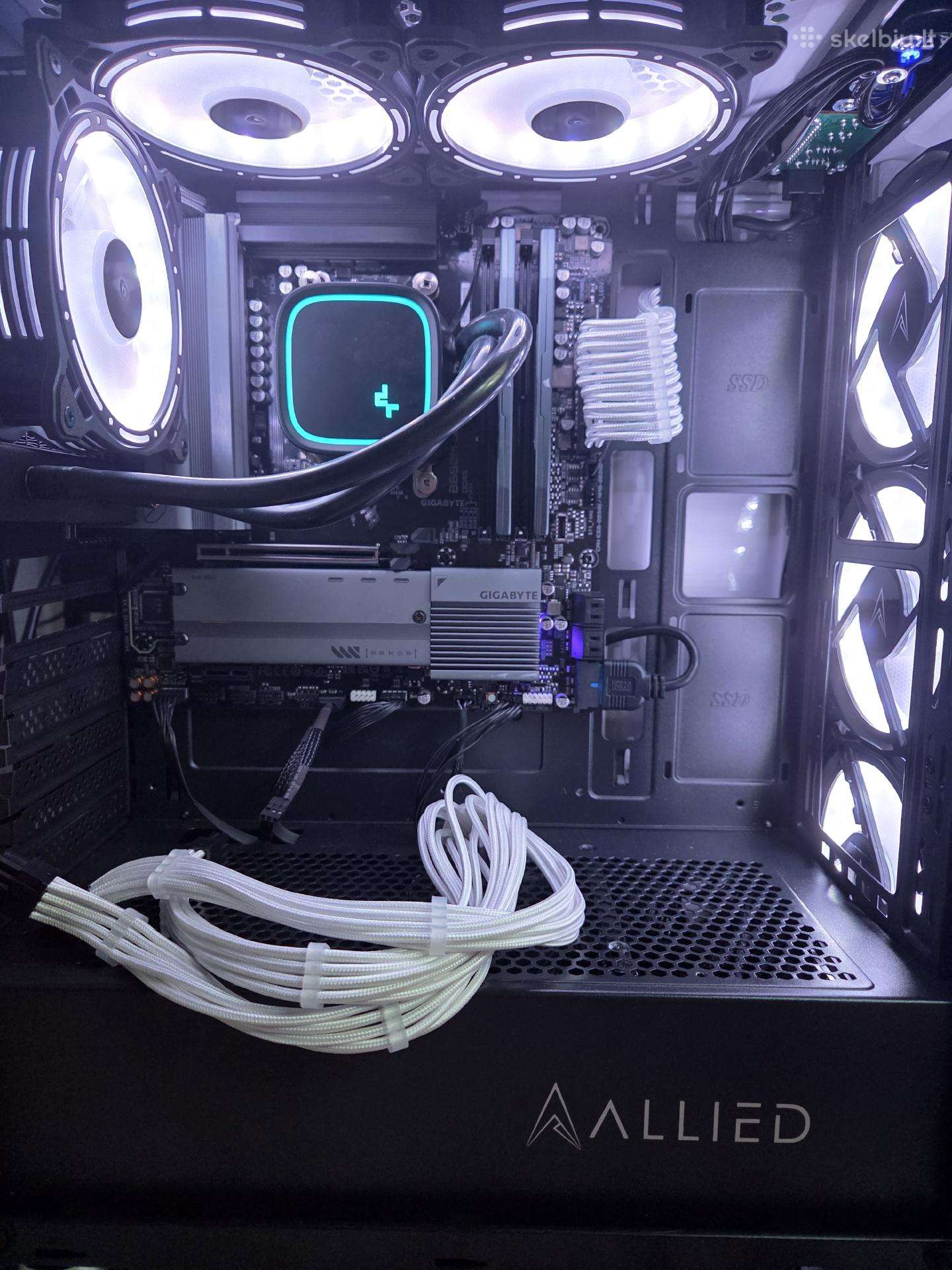 Žaidimų kompiuteris 7800x3d, 32 GB ddr5, 2tb SSD