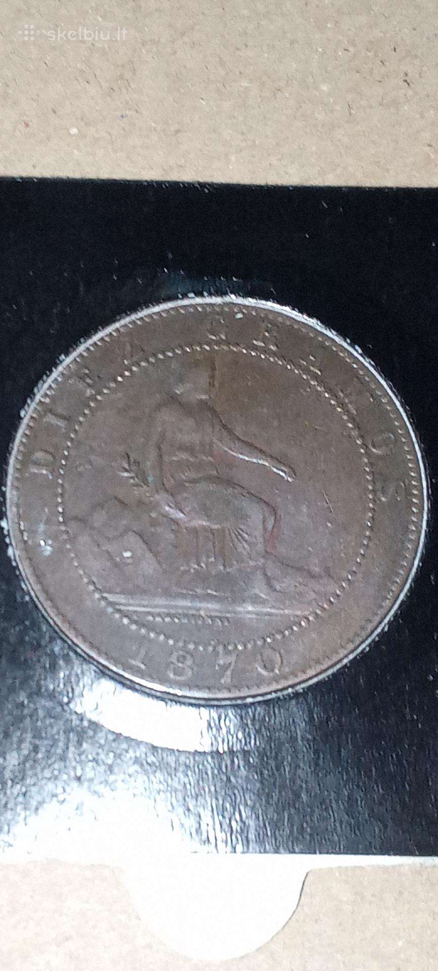 Ispanija 10 sentimų 1870
