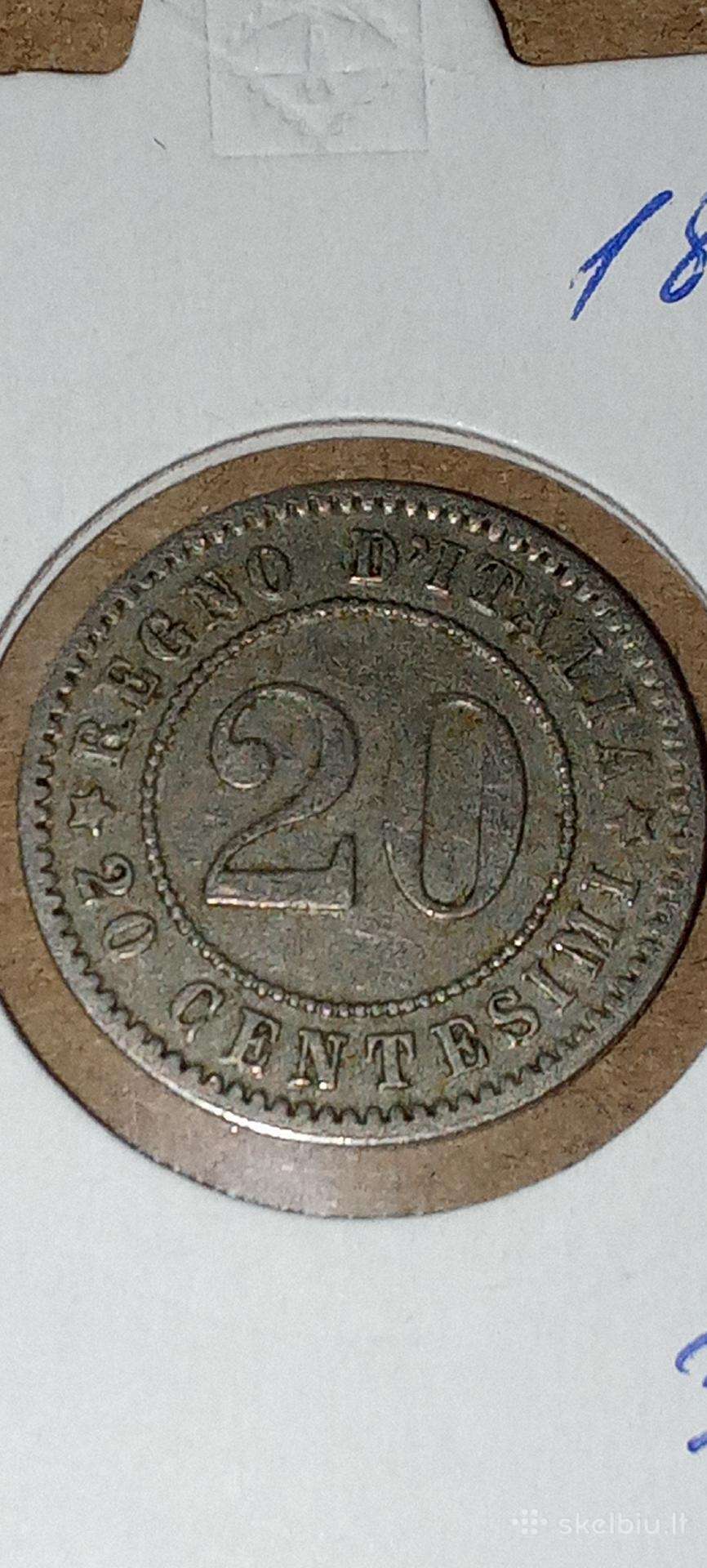 Italija 20 čertezimų 1894