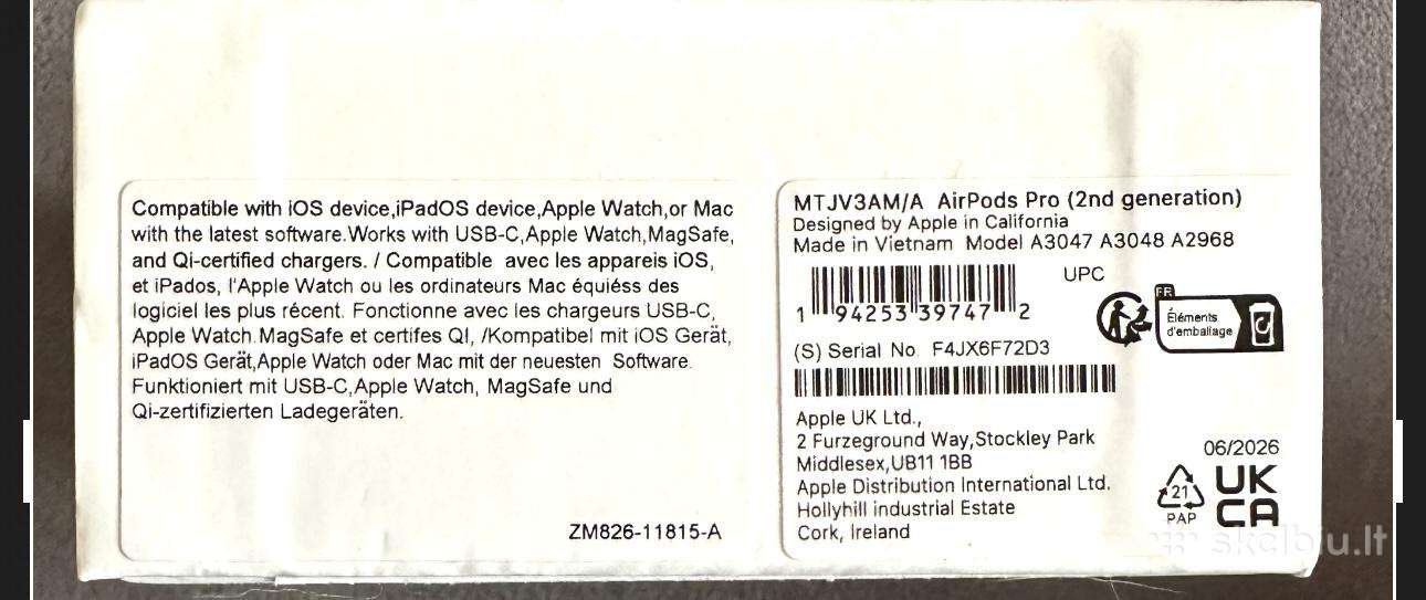 Parduodu Airpods pro 2 krovimo dėklą