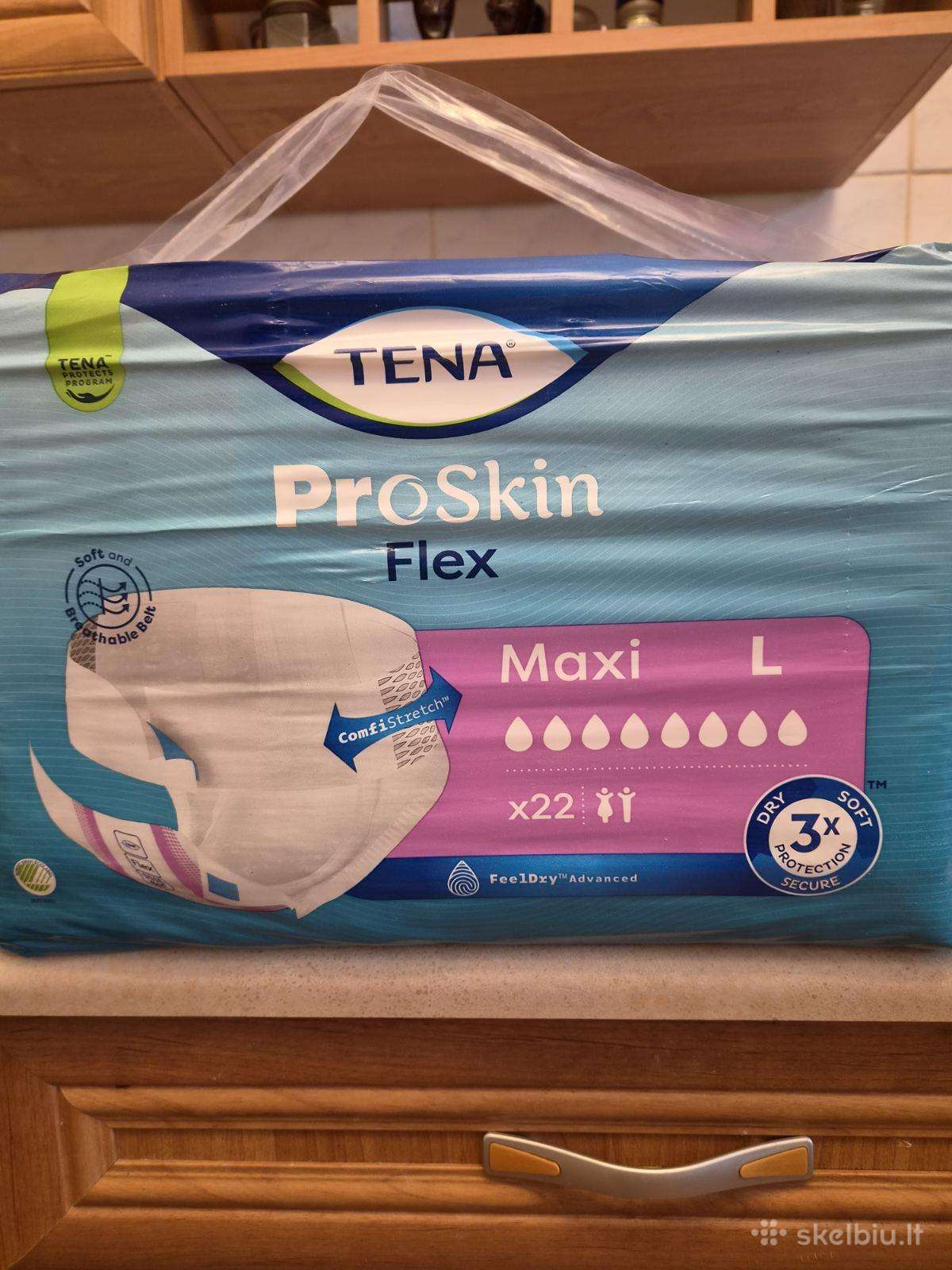 Sauskelnės Tena Proskin Flex Maxi L dydis 22 vnt.