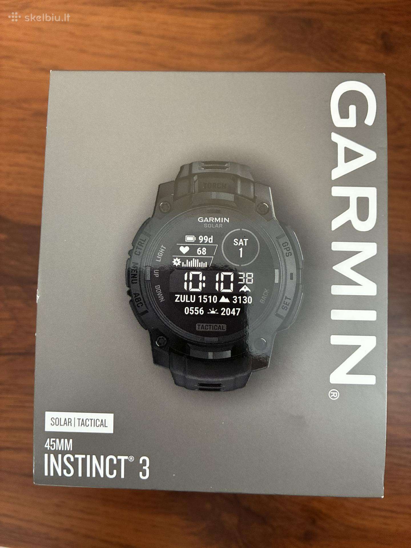 Garmin Instinct 3 Tactical Solar 45mm Naujas