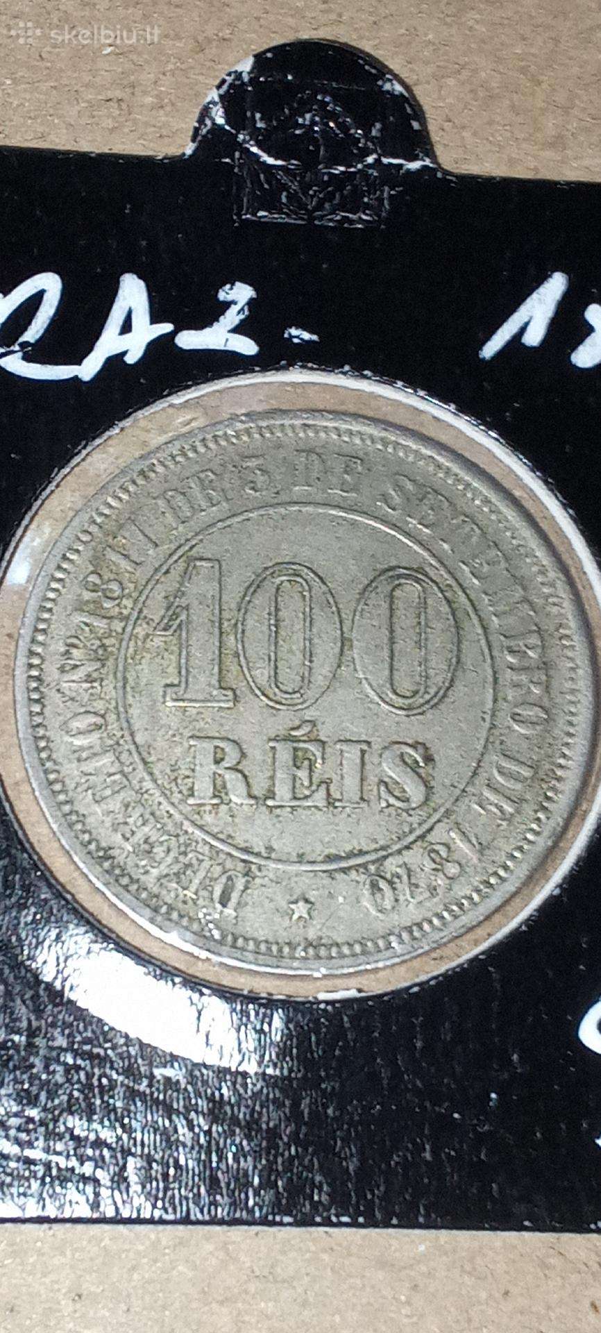 Brazilija 100 realų 1885