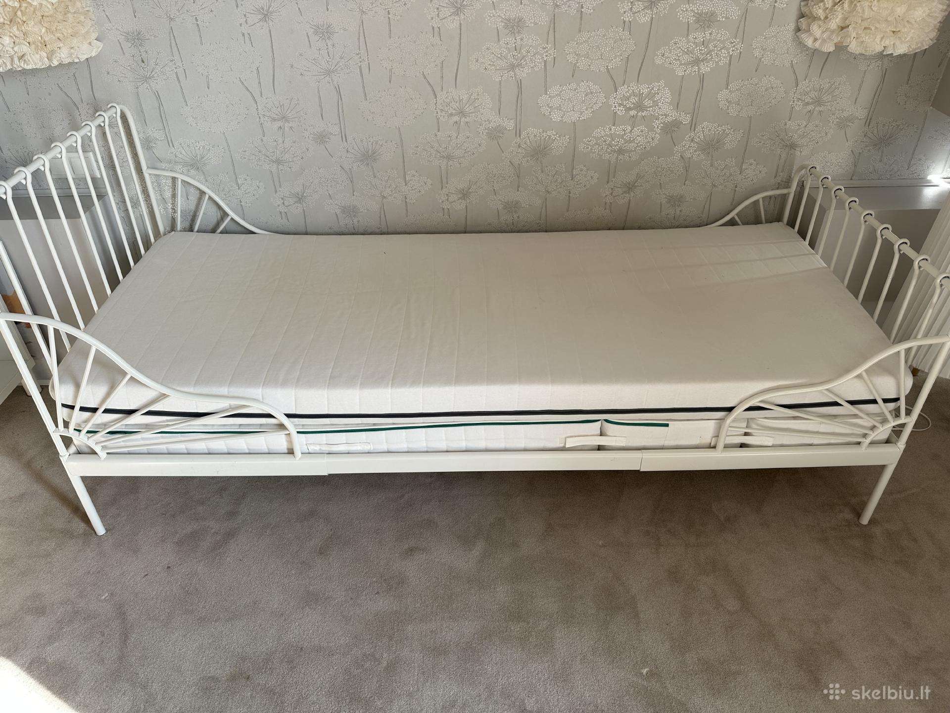 Ikea prailginama vaikiška lova su čiužiniais