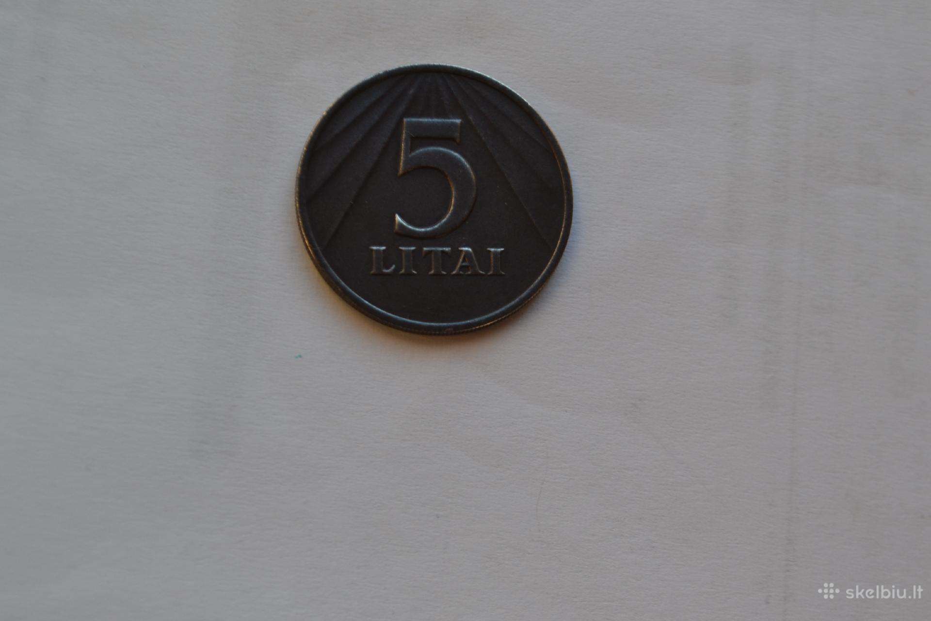 5 Litai 1991 m.