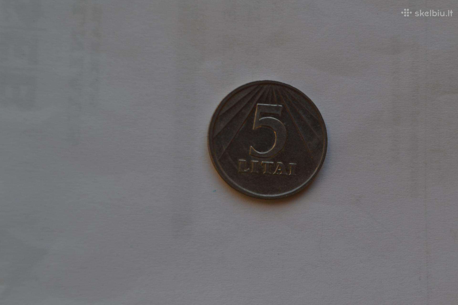 5 Litai 1991 m.