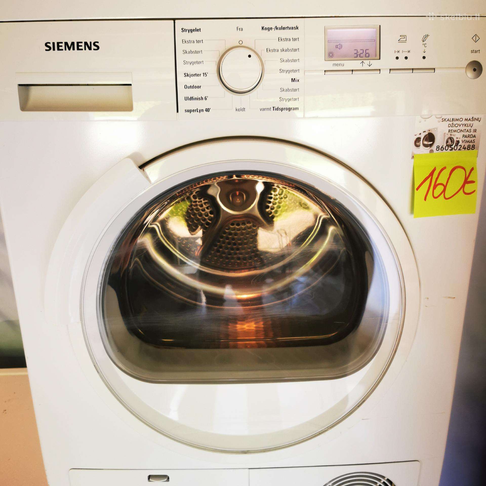 Rūbų džiovyklė Siemens su 6mėn garantija