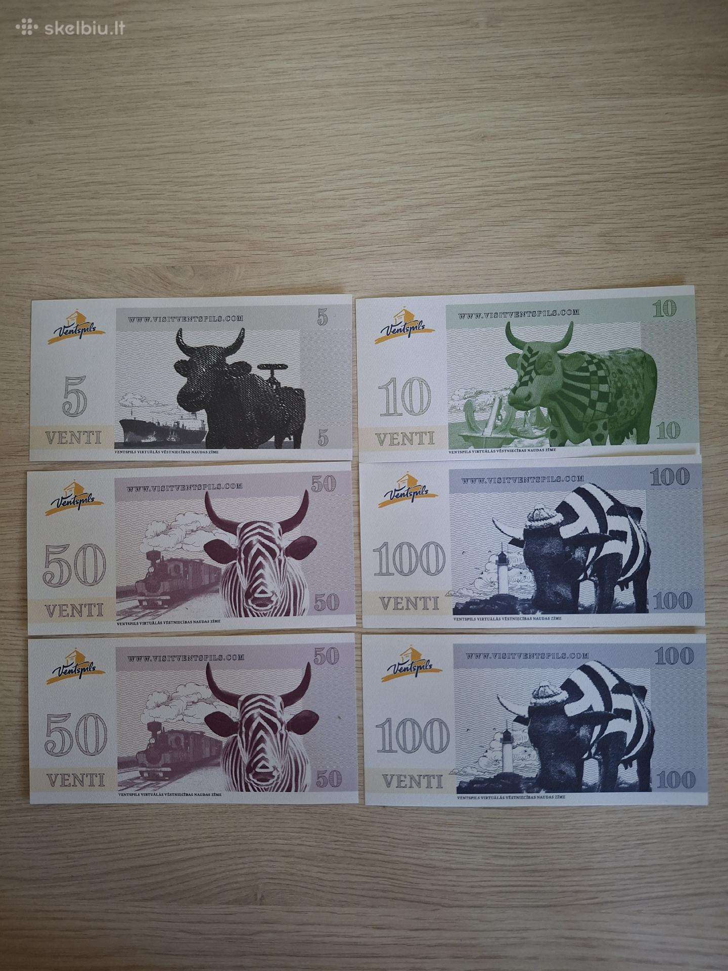 Ventspilio banknotų rinkinys, 6 vnt.
