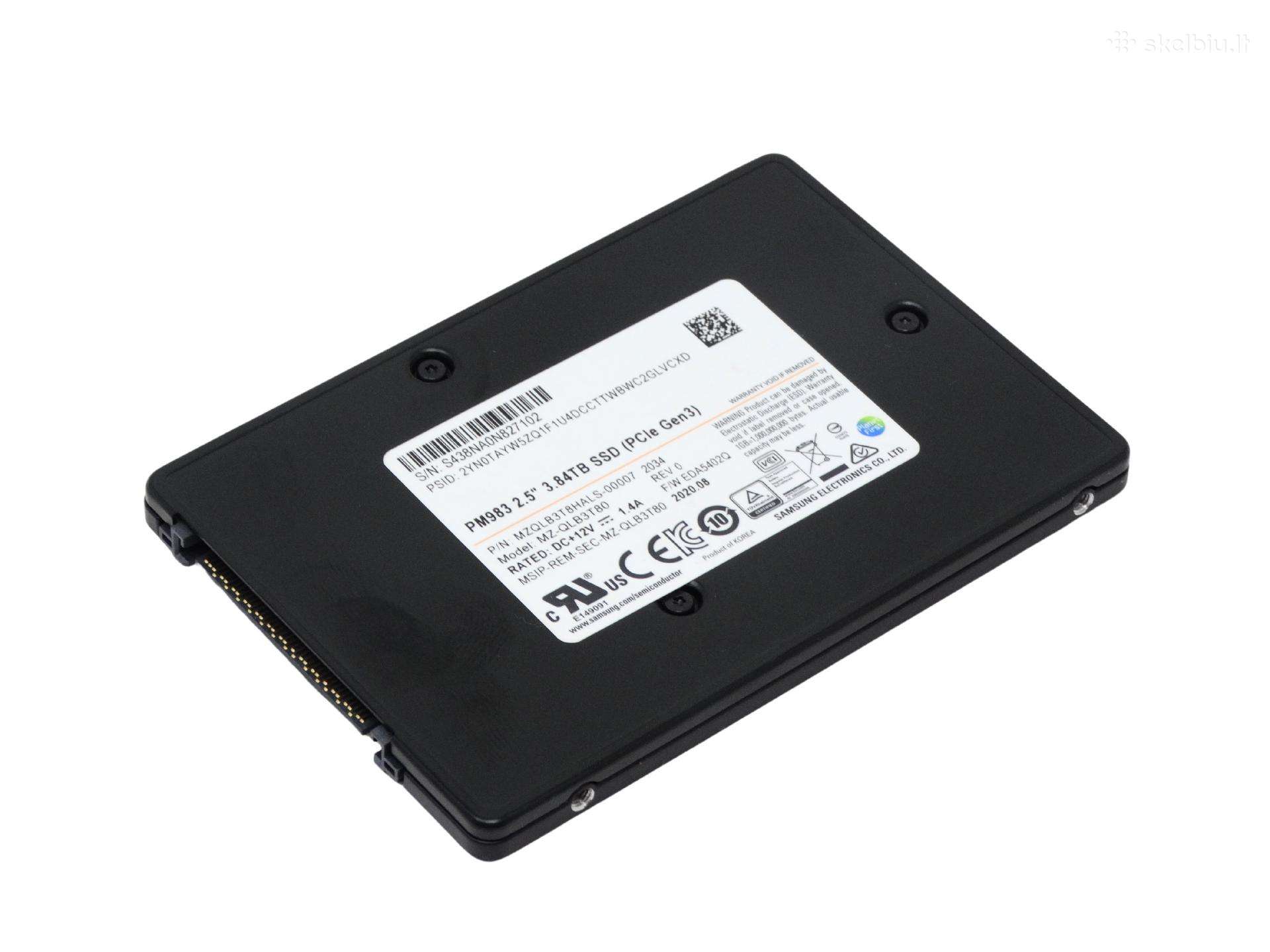 Serveriniai SSD Pm983 3.84tb Nvme U.2 SSD, 3 vnt.