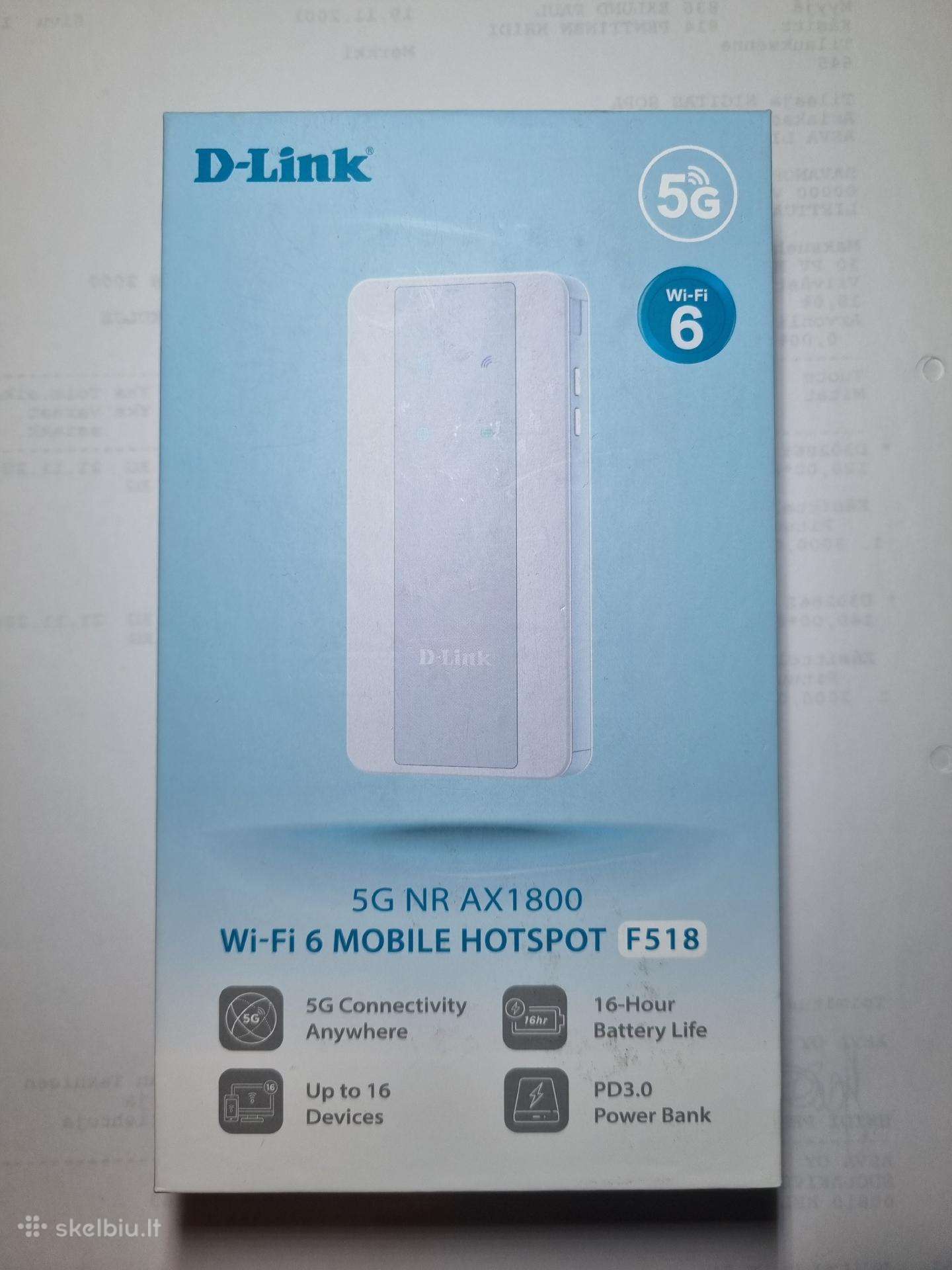 D-link F518 5G Wi-fi 6 su Power Bank.