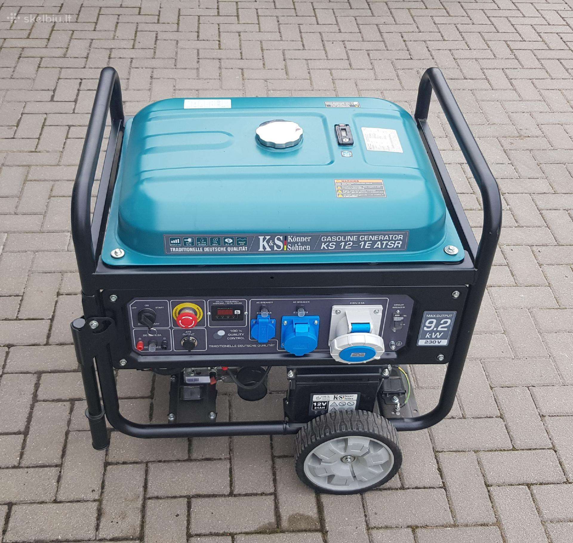 Vienfazis elektros generatorius 9,2 kw, ks12atsr-1
