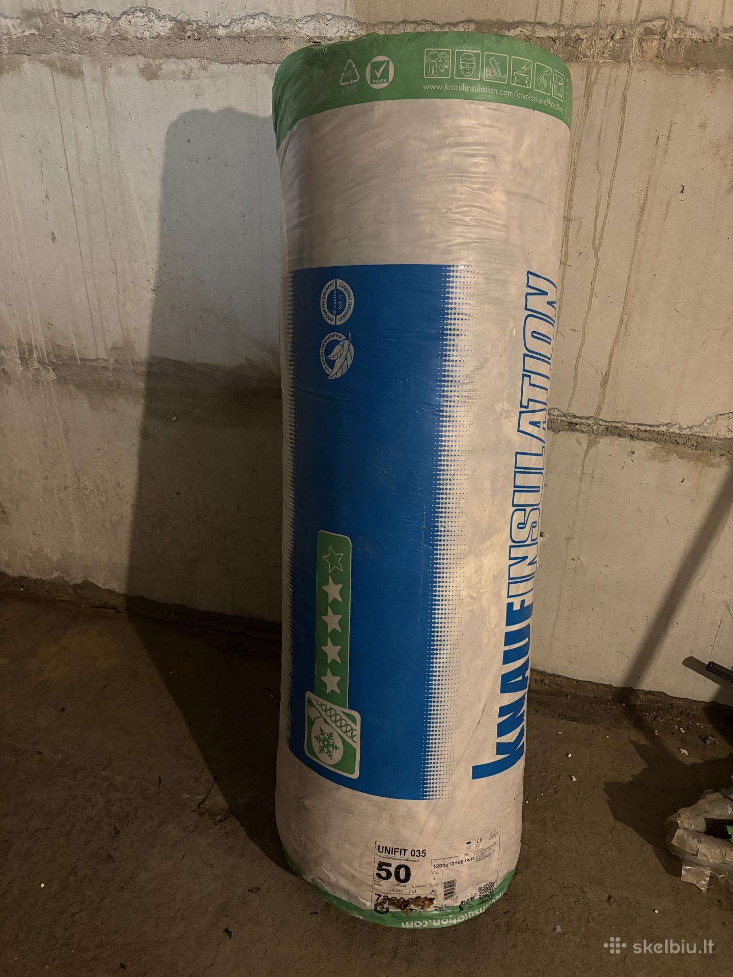 15eur/pak, nauja knauf vata,5cm rul ir 10cm 7lap
