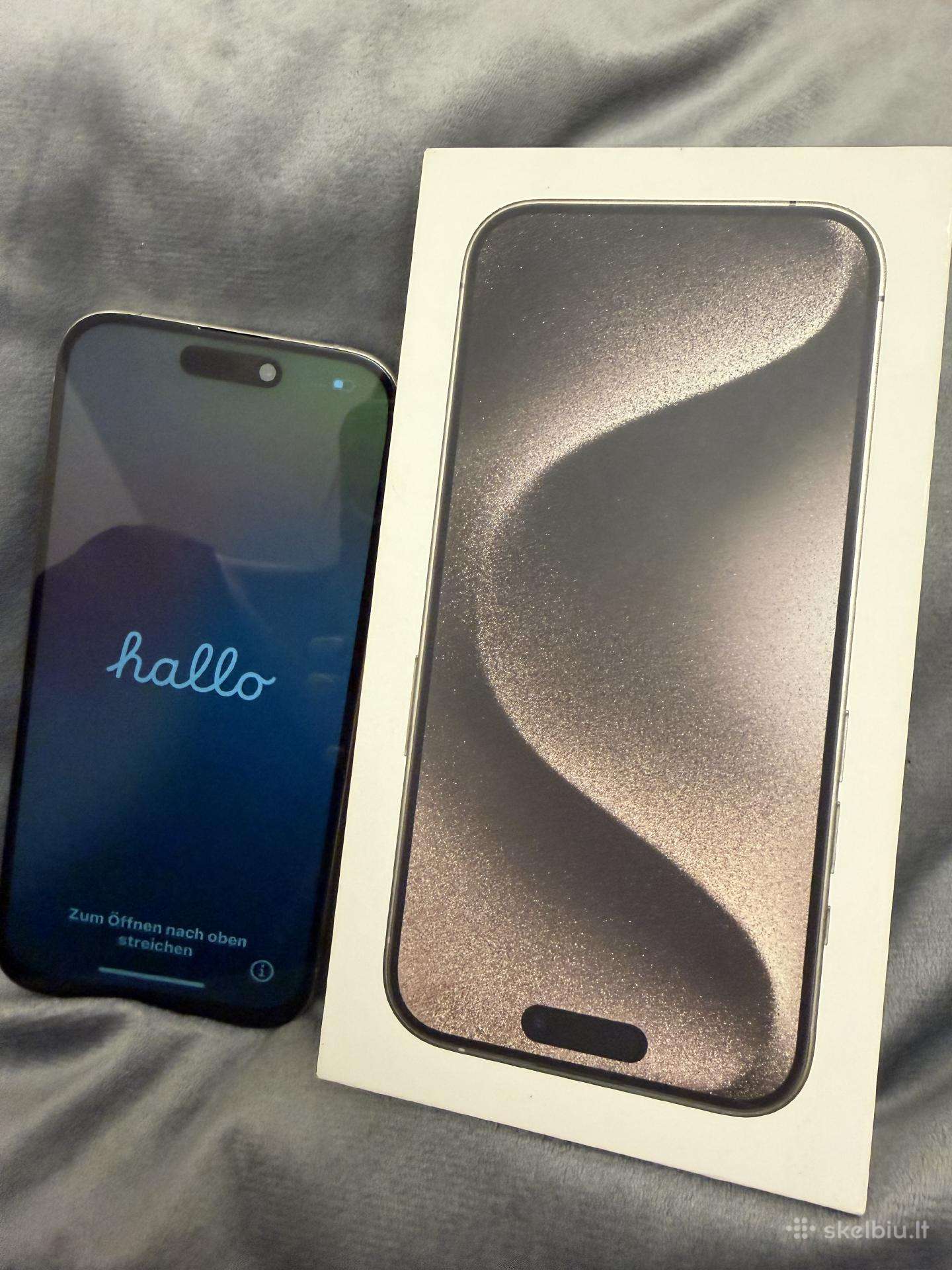 Parduodu geros būklės iPhone 15 pro tel 256gb