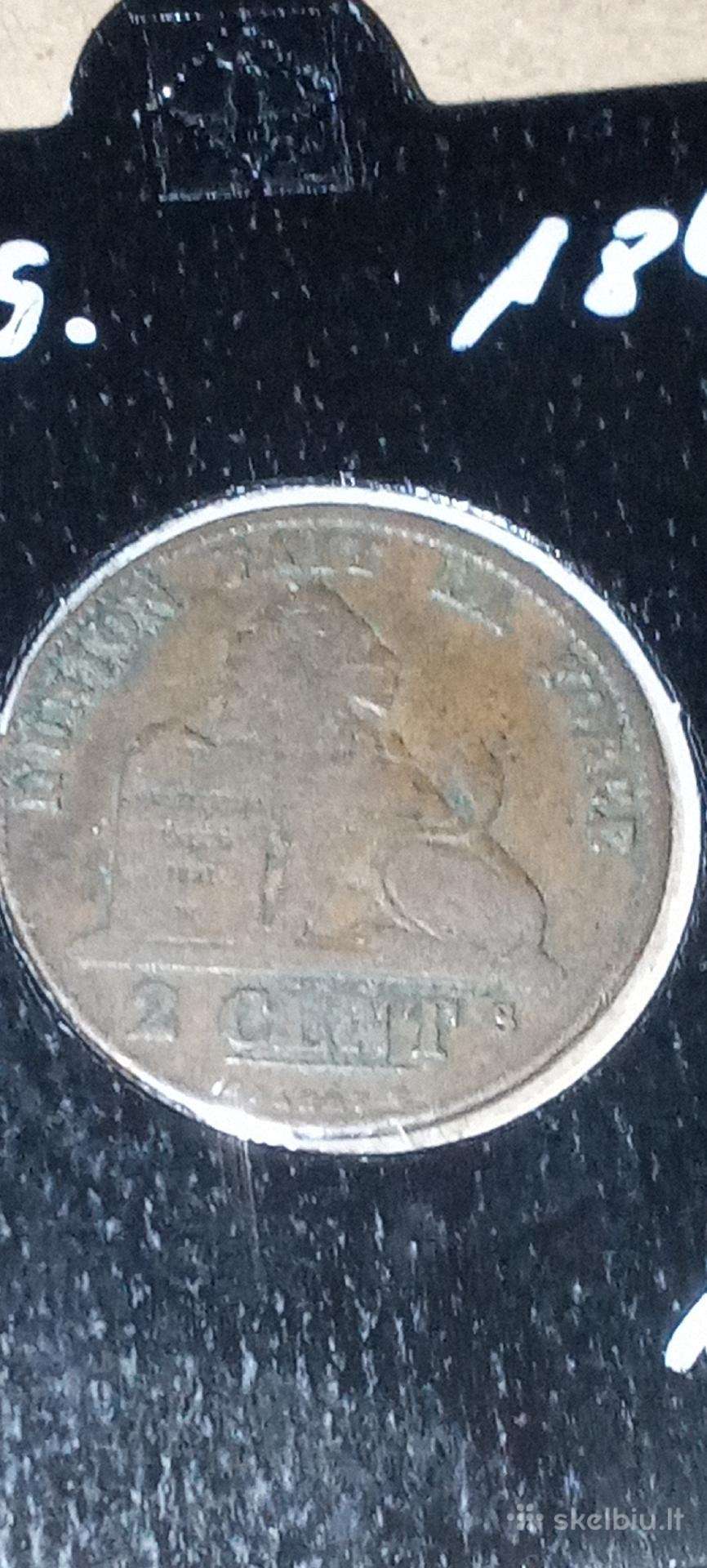 Belgija 2 santimai 1845