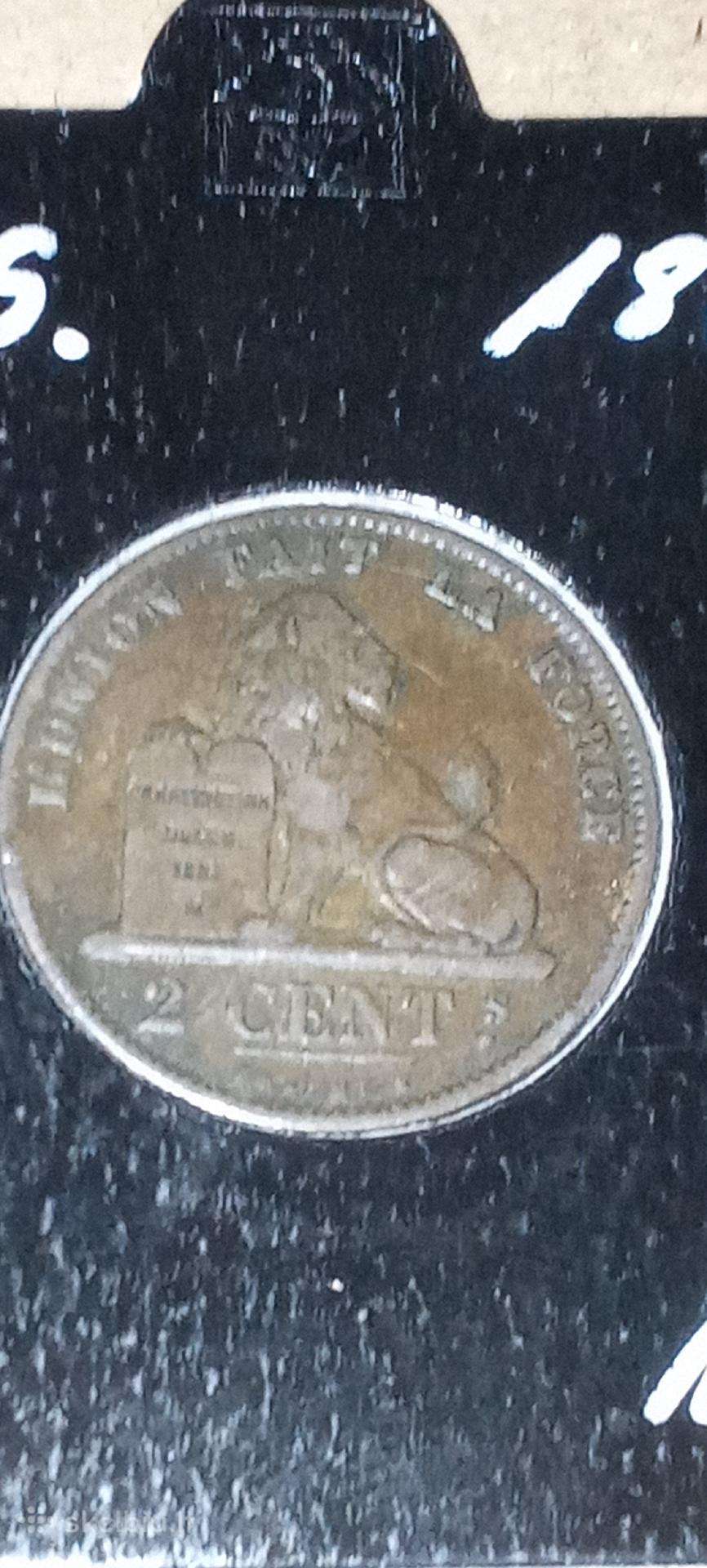 Belgija 2 santimai 1870
