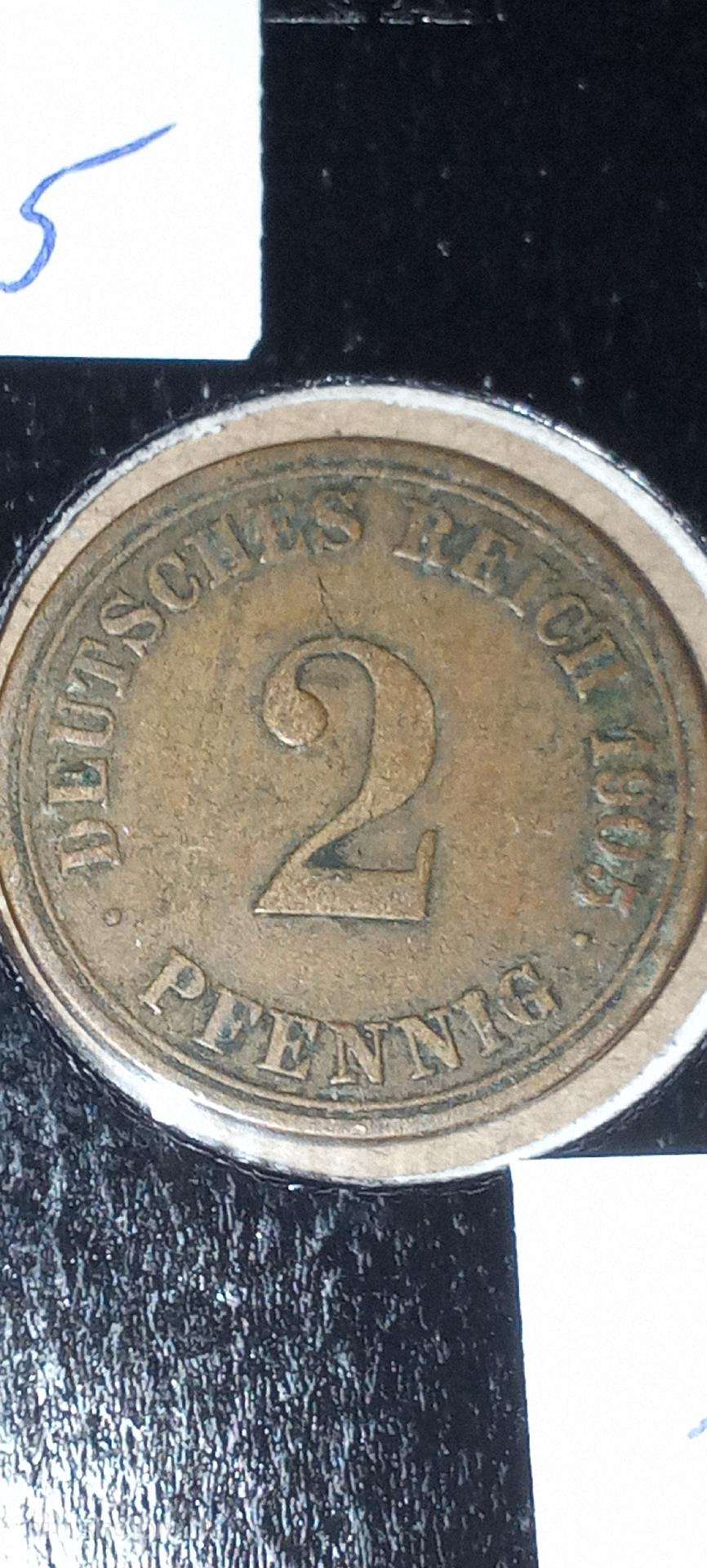 Vokietija 2 pfeningai 1905