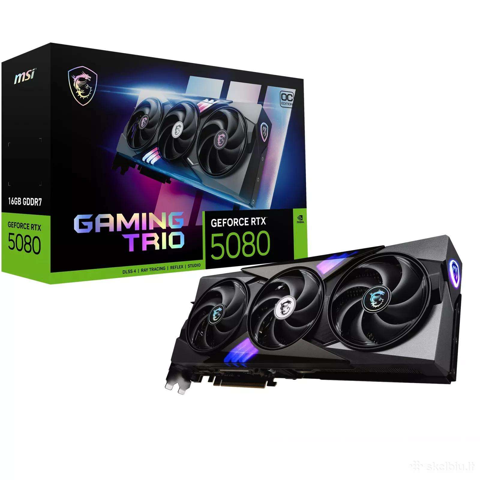 Nauja Rtx 5080 Msi Gaming Trio 16gb Gddr7