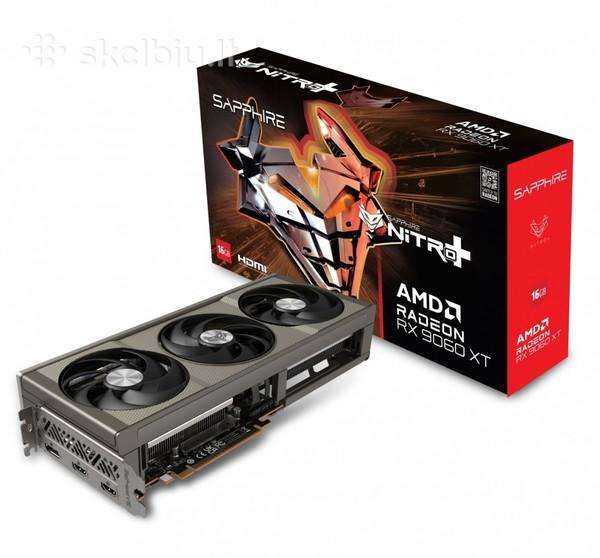 Nauja Rx 9060 XT Sapphire Nitro + 16gb 3 Fan