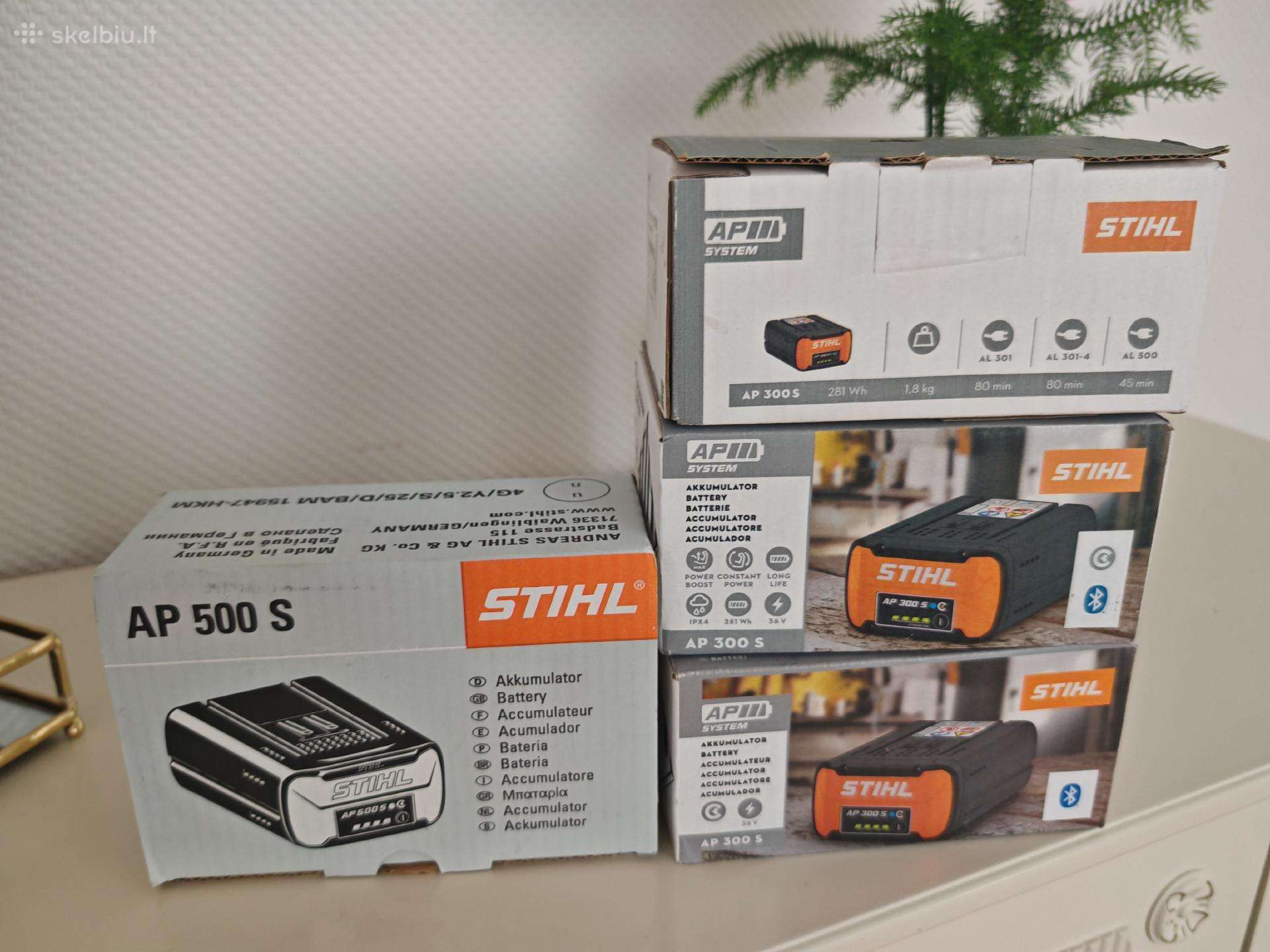 Naujos Stihl Baterrijos ap300s 190eur ap500s 240eu