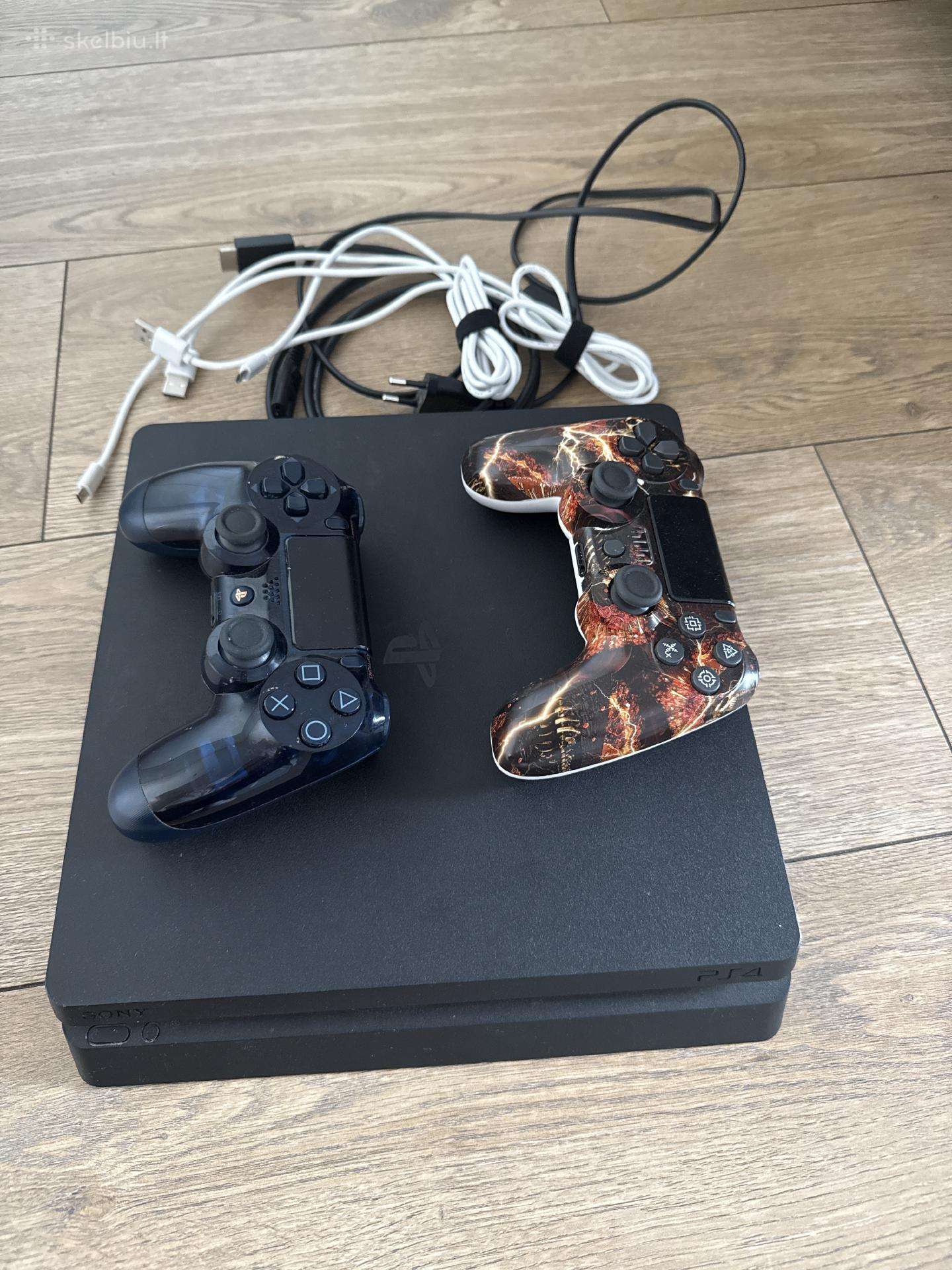 Ps4 slim 1tb + du pulteliai