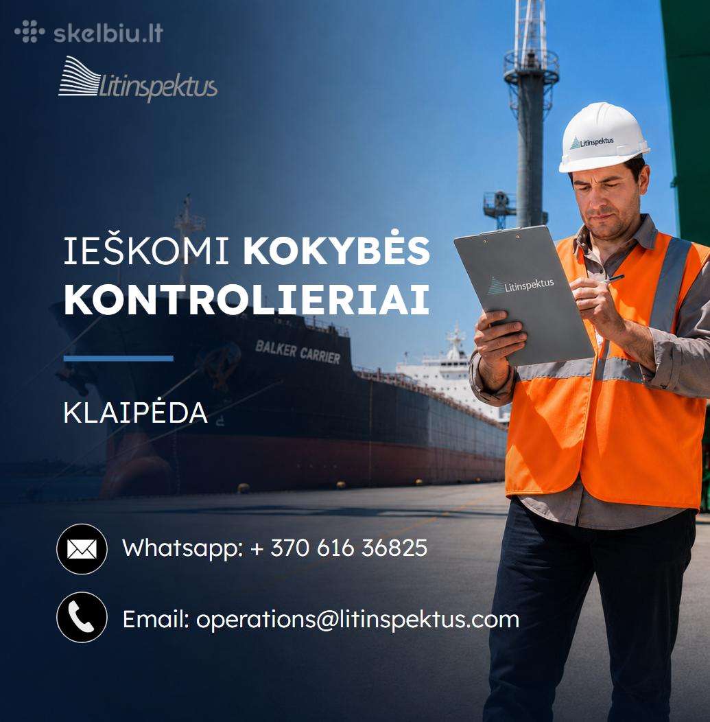 Ieškomi Kokybės Kontrolieriai / Контролeр Качества