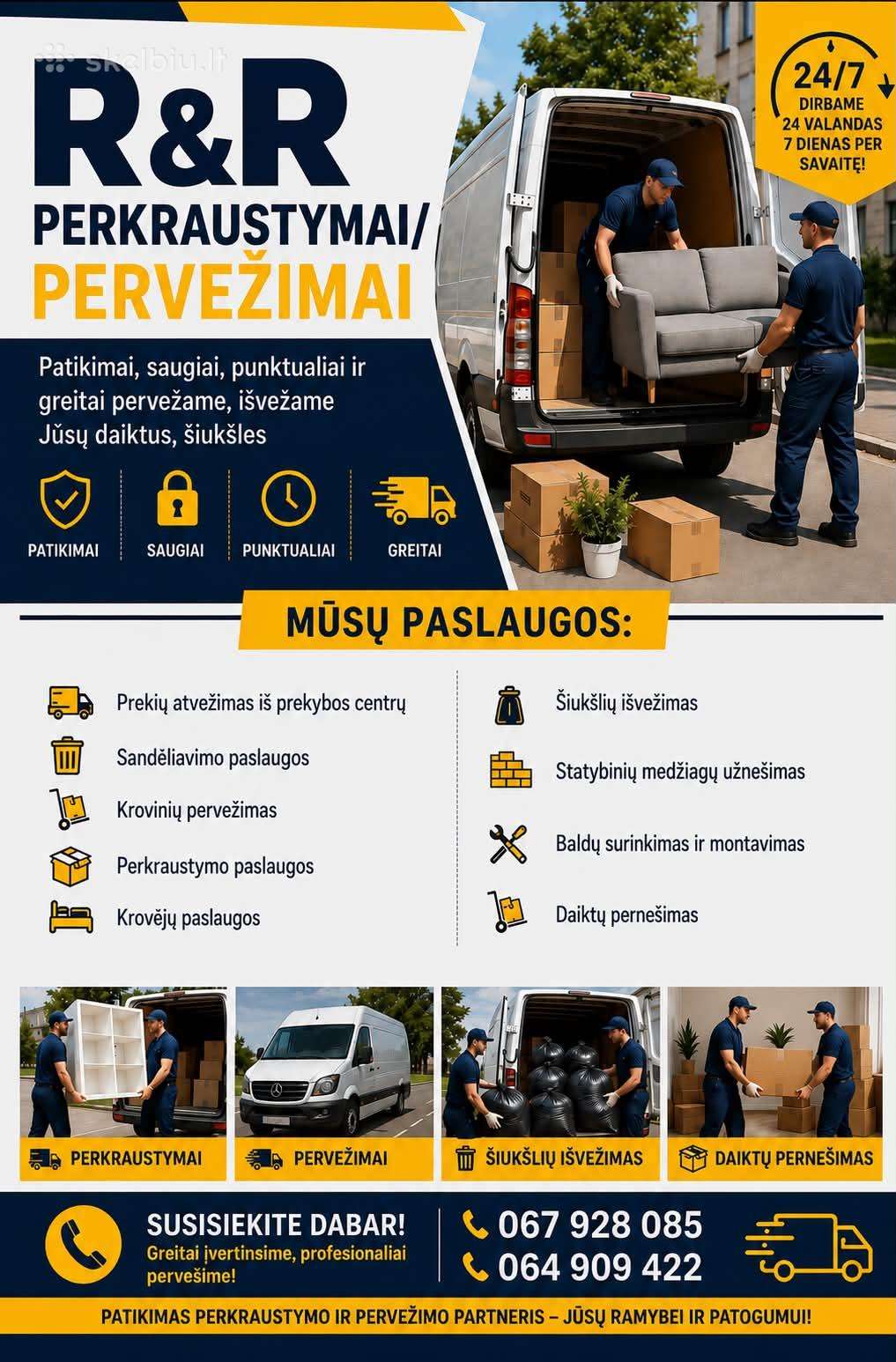 Perkraustymo/pervežimo paslaugos